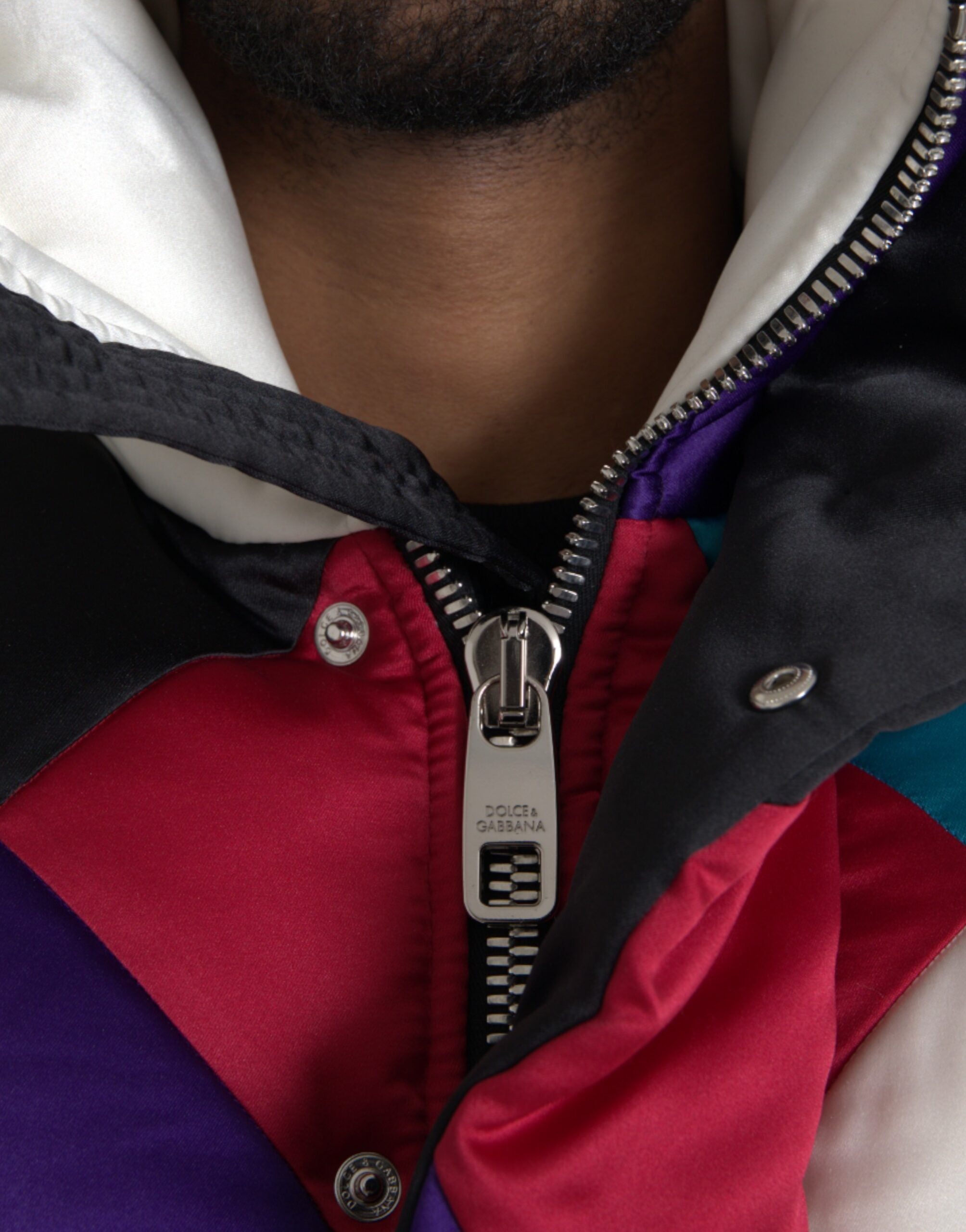 Dolce & Gabbana Multicolored Logo Windbreaker Pillow Jacket-4