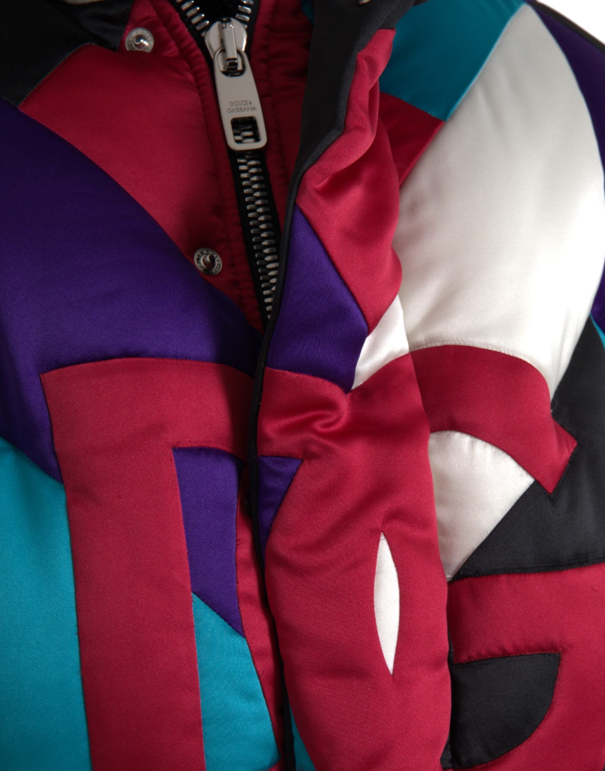 Dolce & Gabbana Multicolored Logo Windbreaker Pillow Jacket-6