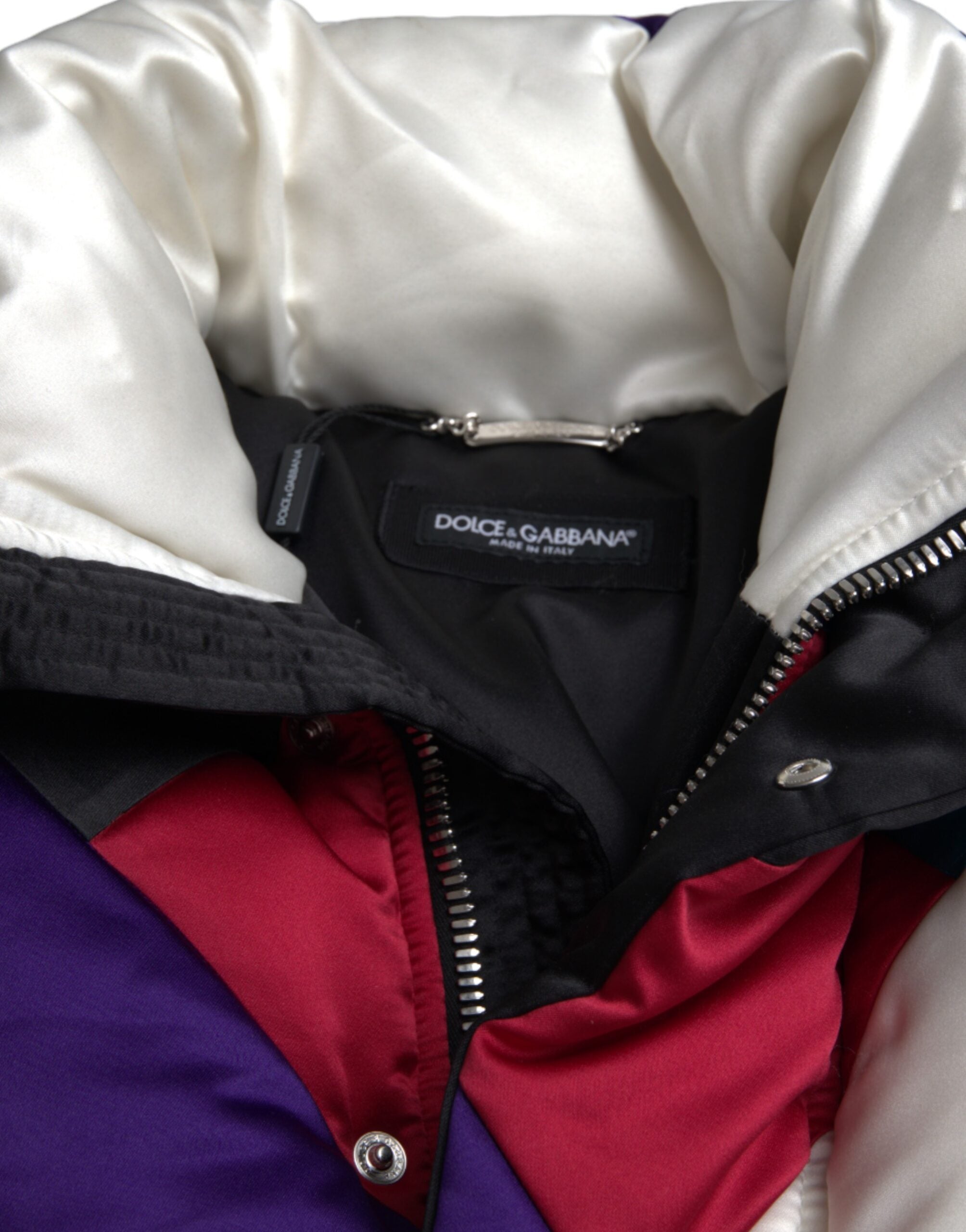 Dolce & Gabbana Multicolored Logo Windbreaker Pillow Jacket-8