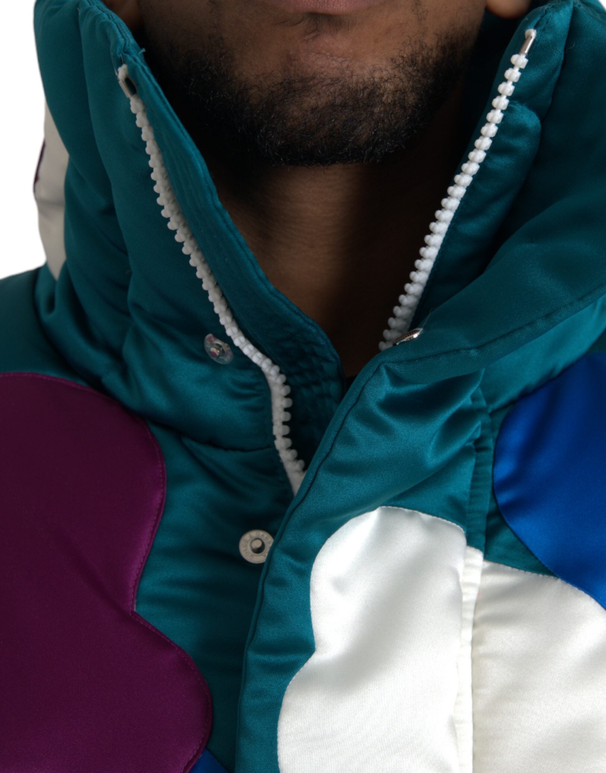 Dolce & Gabbana Multicolor Floral Windbreaker Puffer Jacket-4