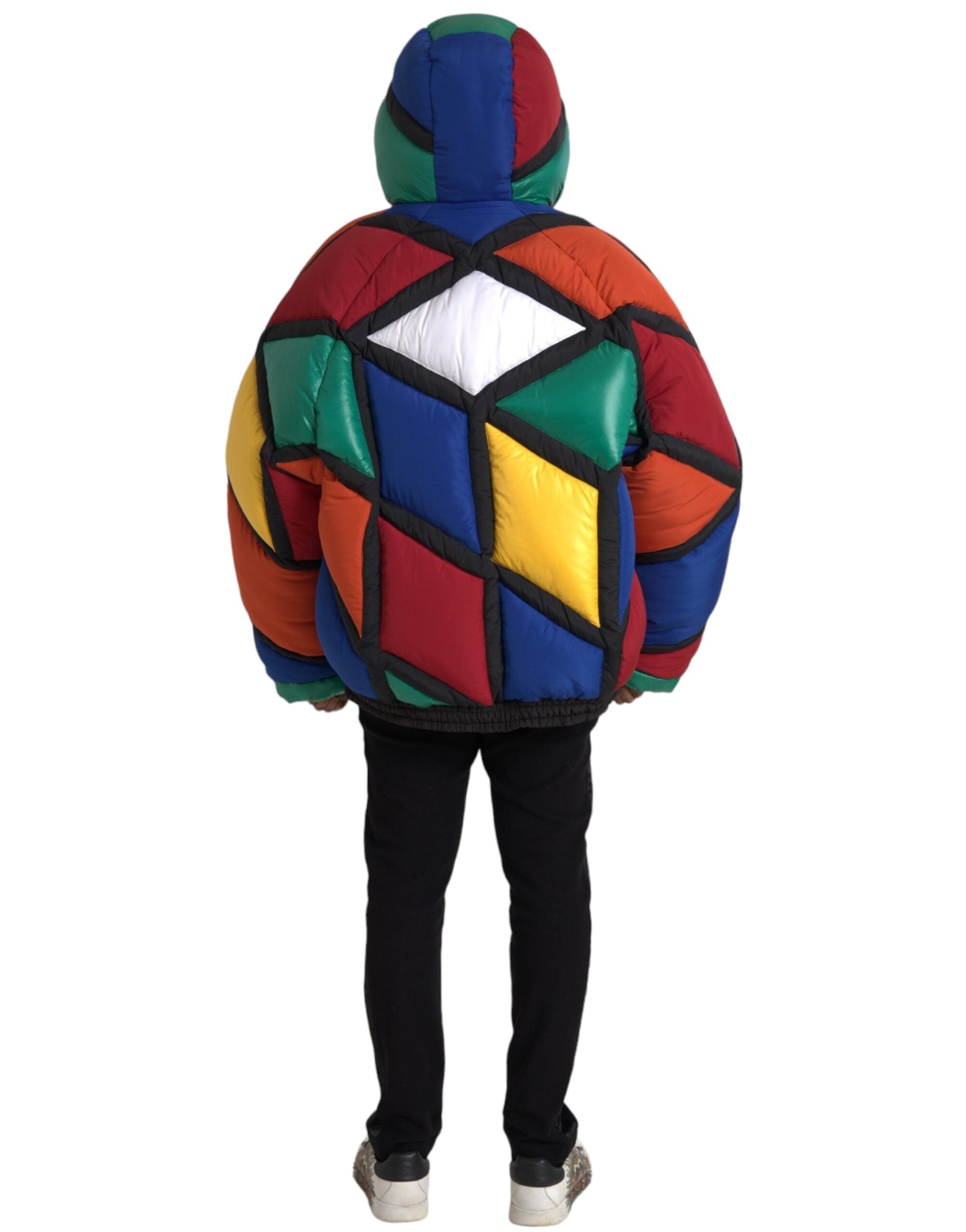 Dolce & Gabbana Multicolor Quilted Hooded Puffer Jacket-3