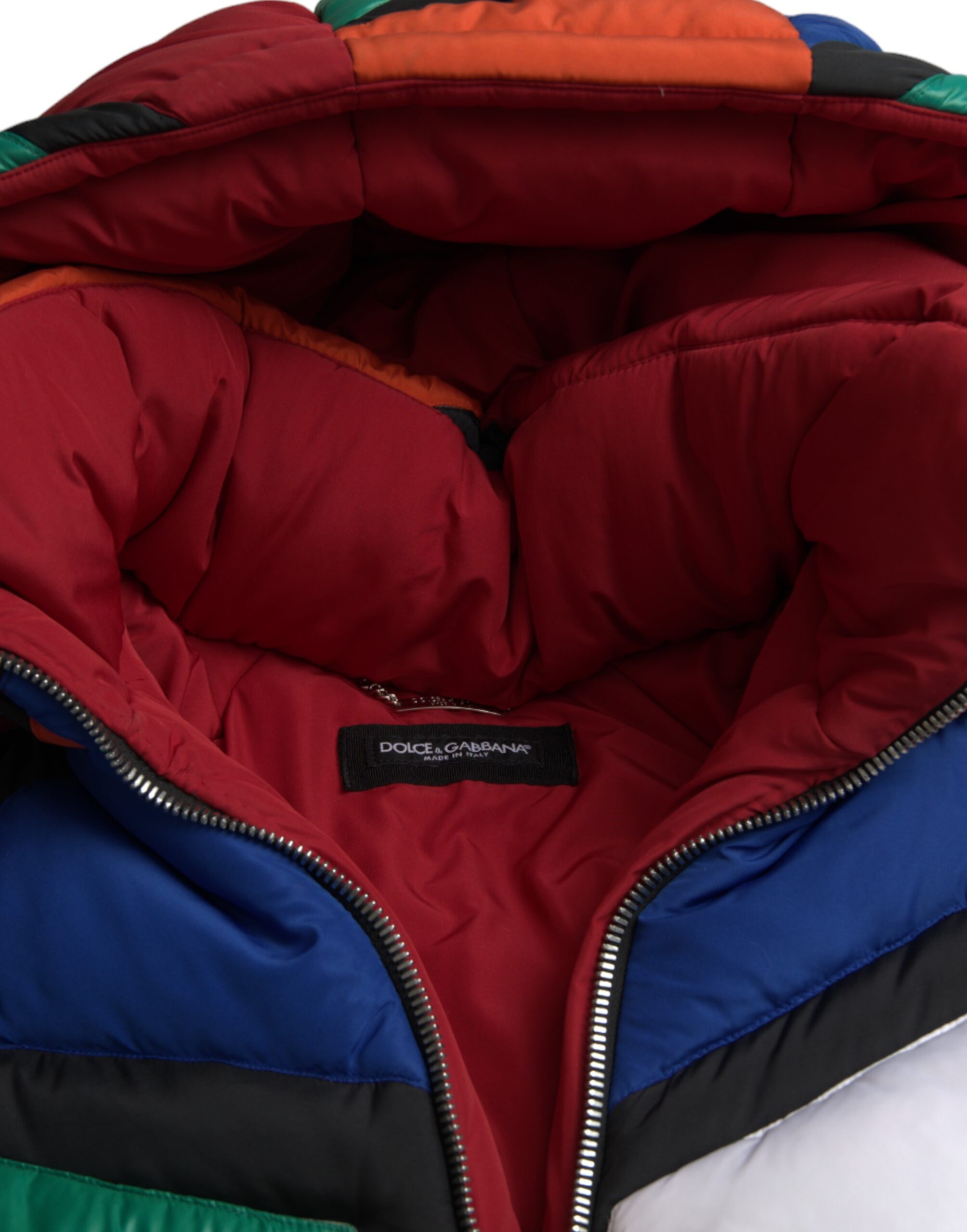 Dolce & Gabbana Multicolor Quilted Hooded Puffer Jacket-6