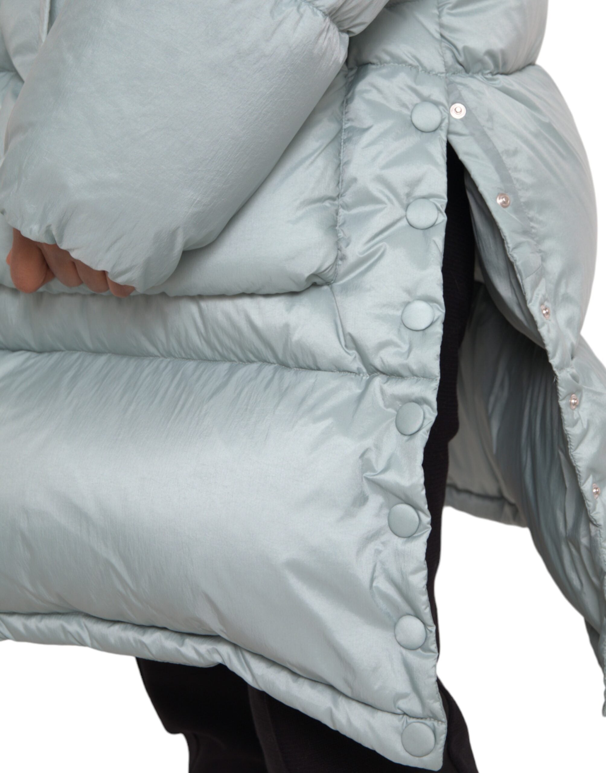 Dolce & Gabbana Light Blue Quilted Hooded Puffer Jacket Men's-8