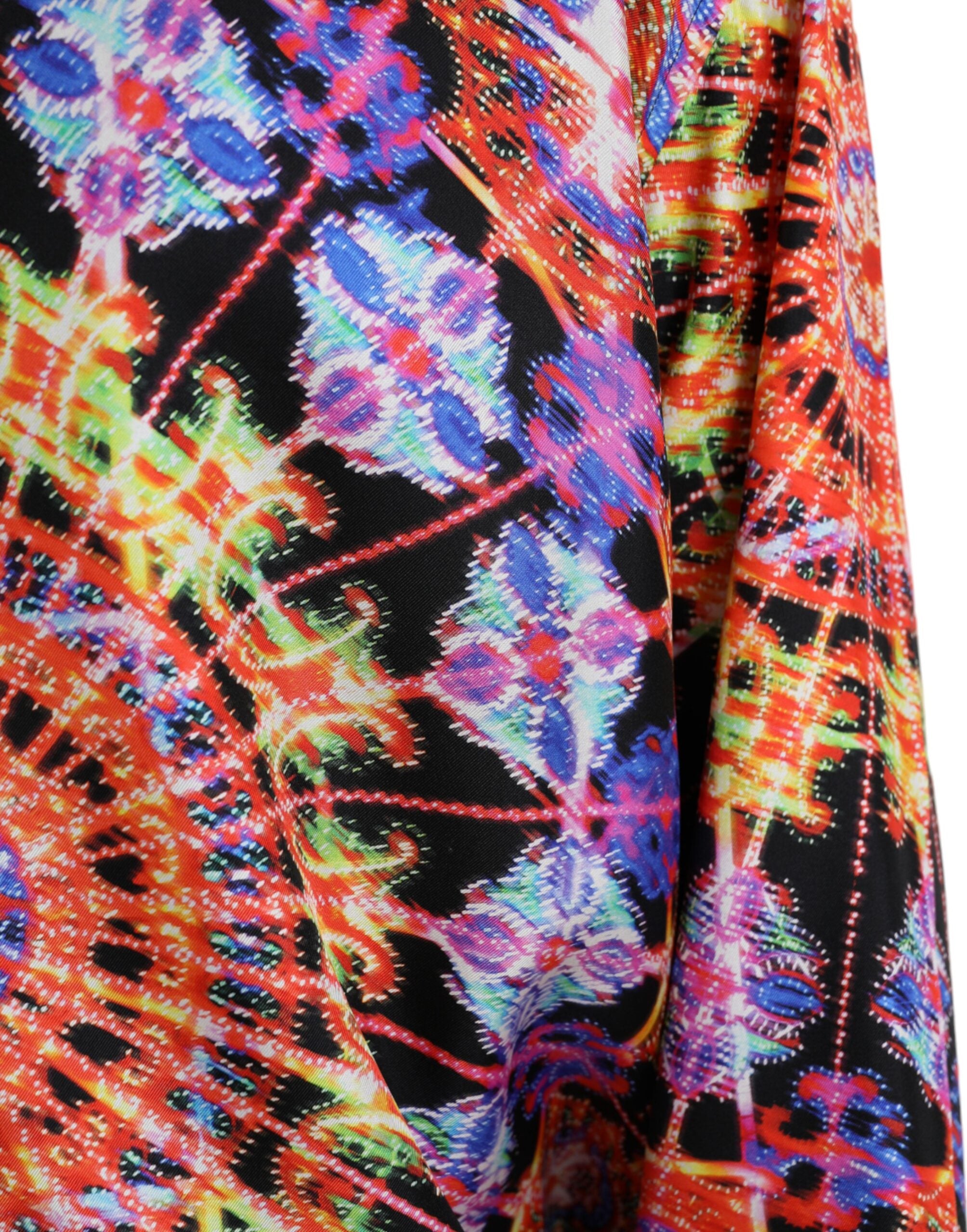 Dolce & Gabbana Multicolor Luminarie Seide Herren Freizeithemd-5