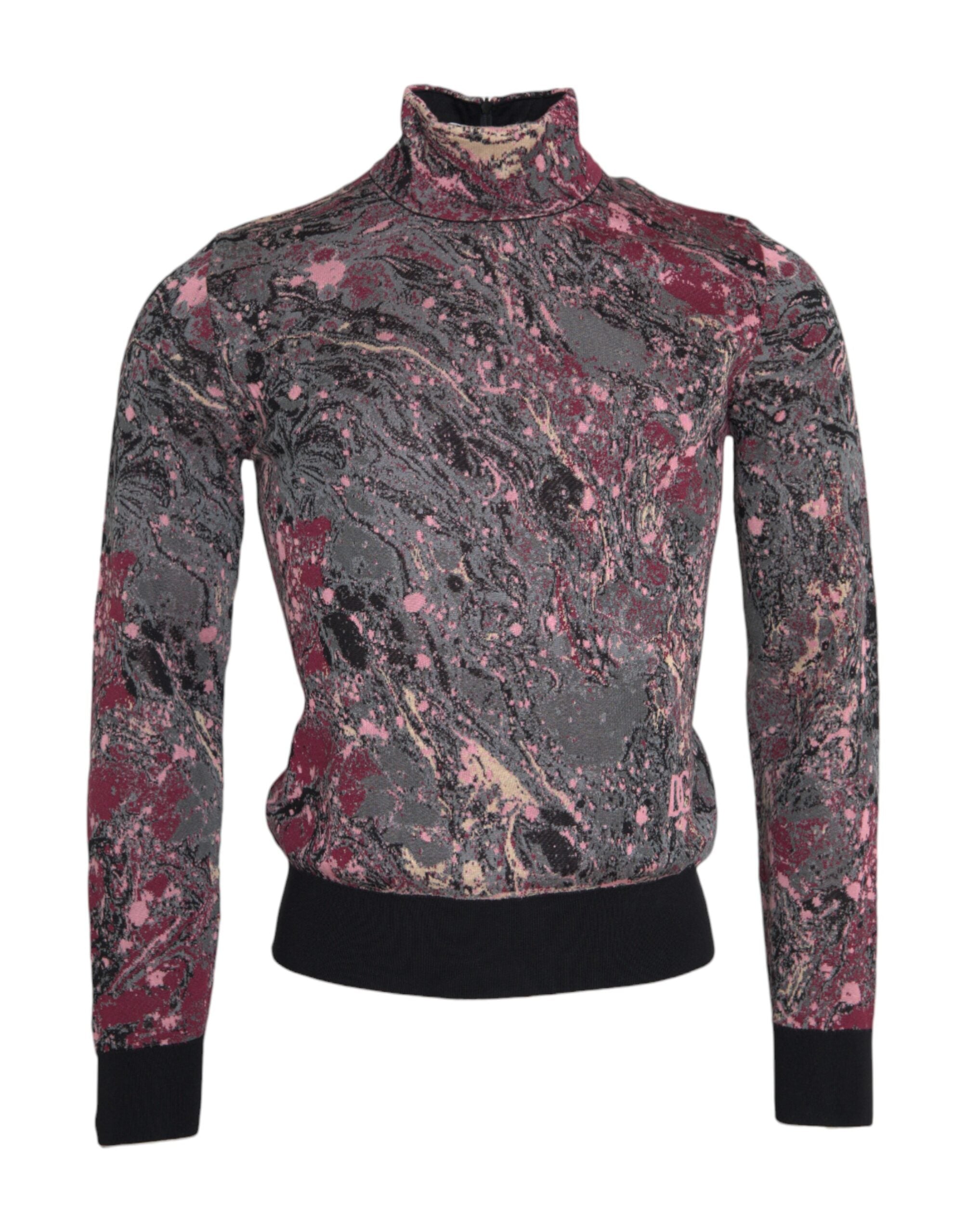 Dolce & Gabbana Multicolor Grafik Rollkragenpullover für Männer-3