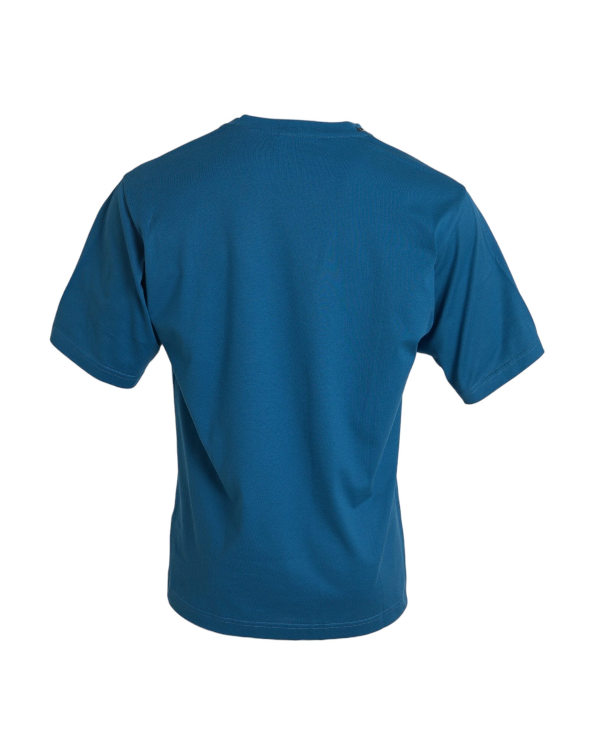 Dolce & Gabbana Blue Logo Short-Sleeved Crew Neck T-Shirt-3