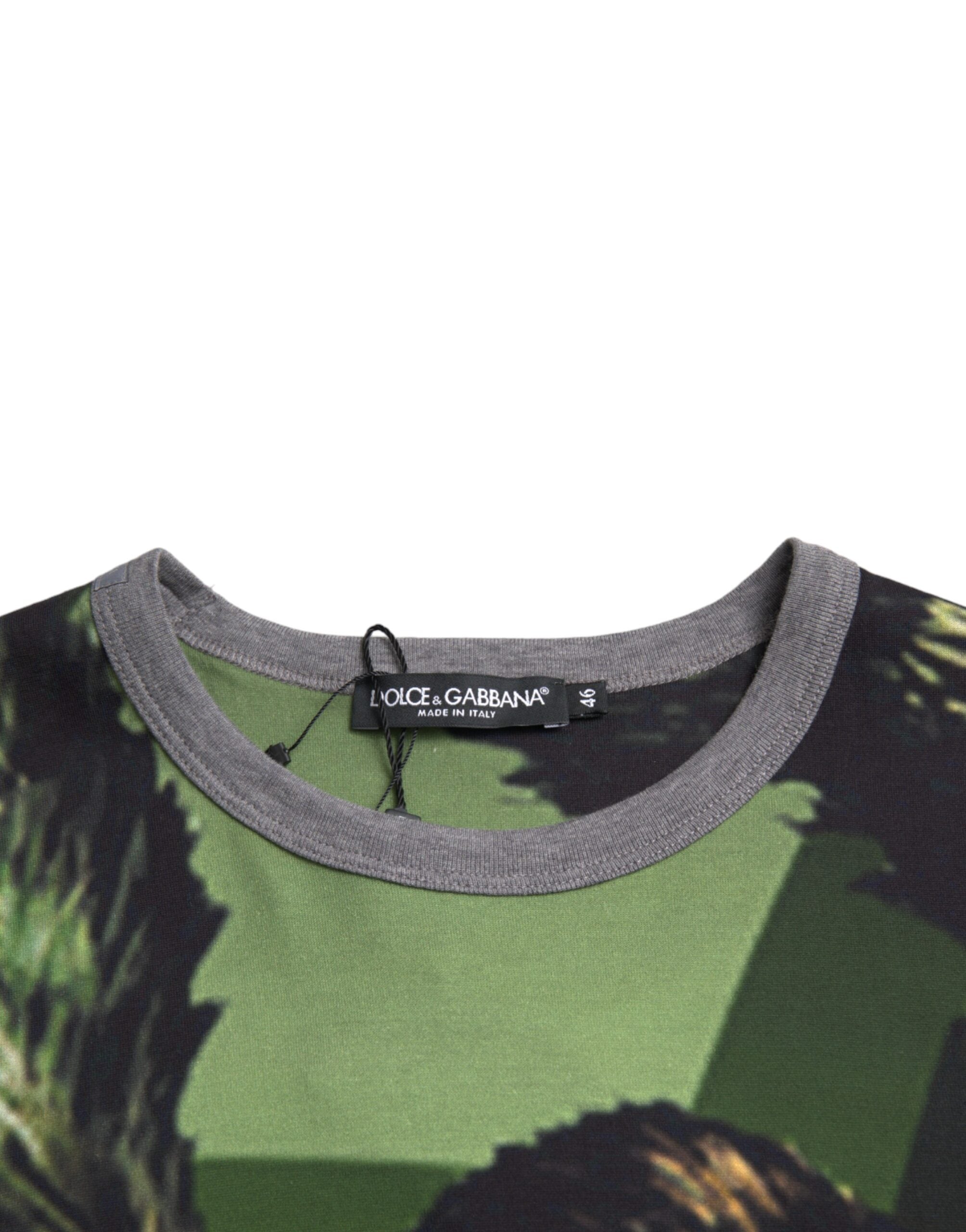 Dolce & Gabbana Green Gorilla Cotton Short-Sleeved T-Shirt-3