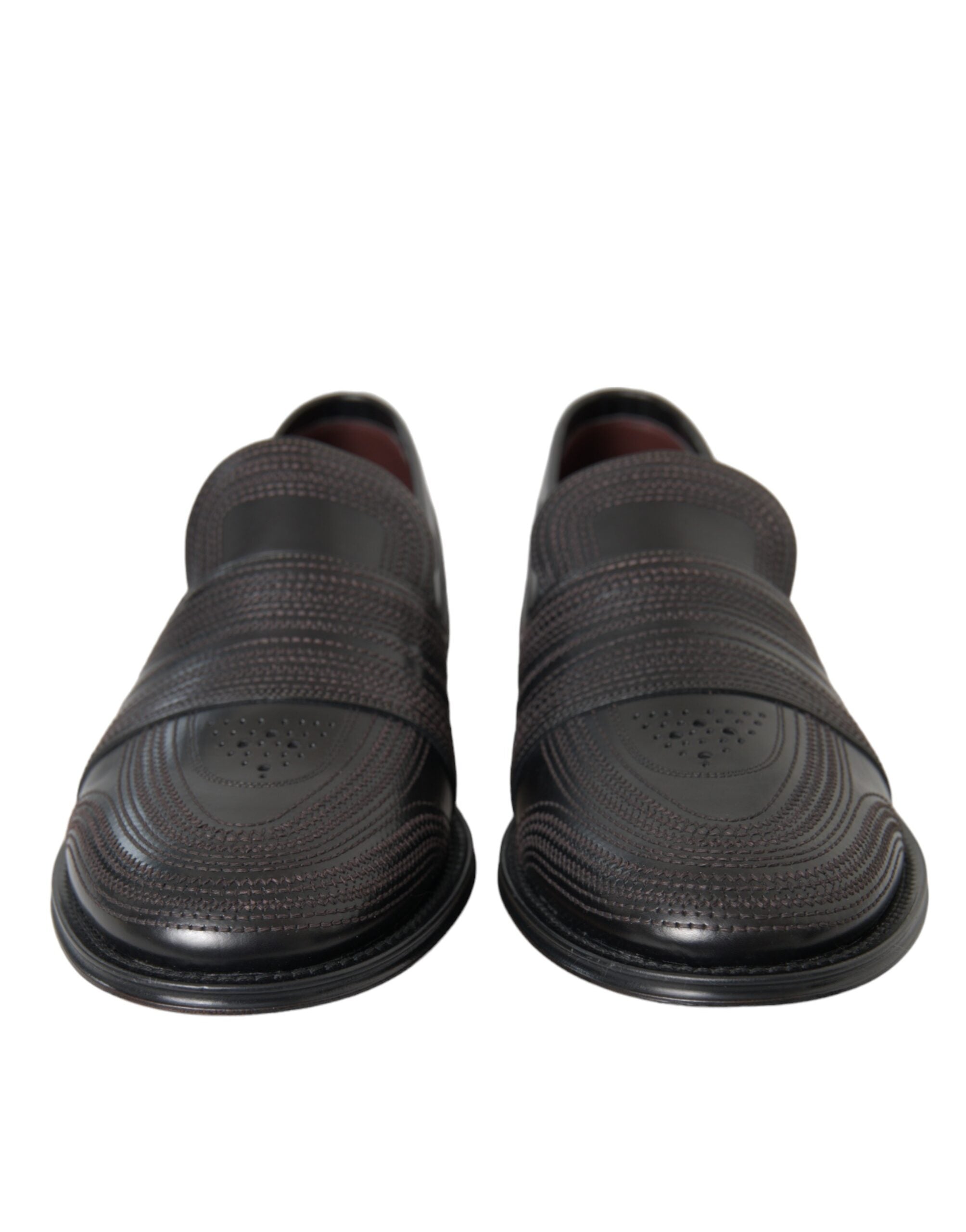 Mocasines de piel marrón y negro de Dolce & Gabbana para hombre-2