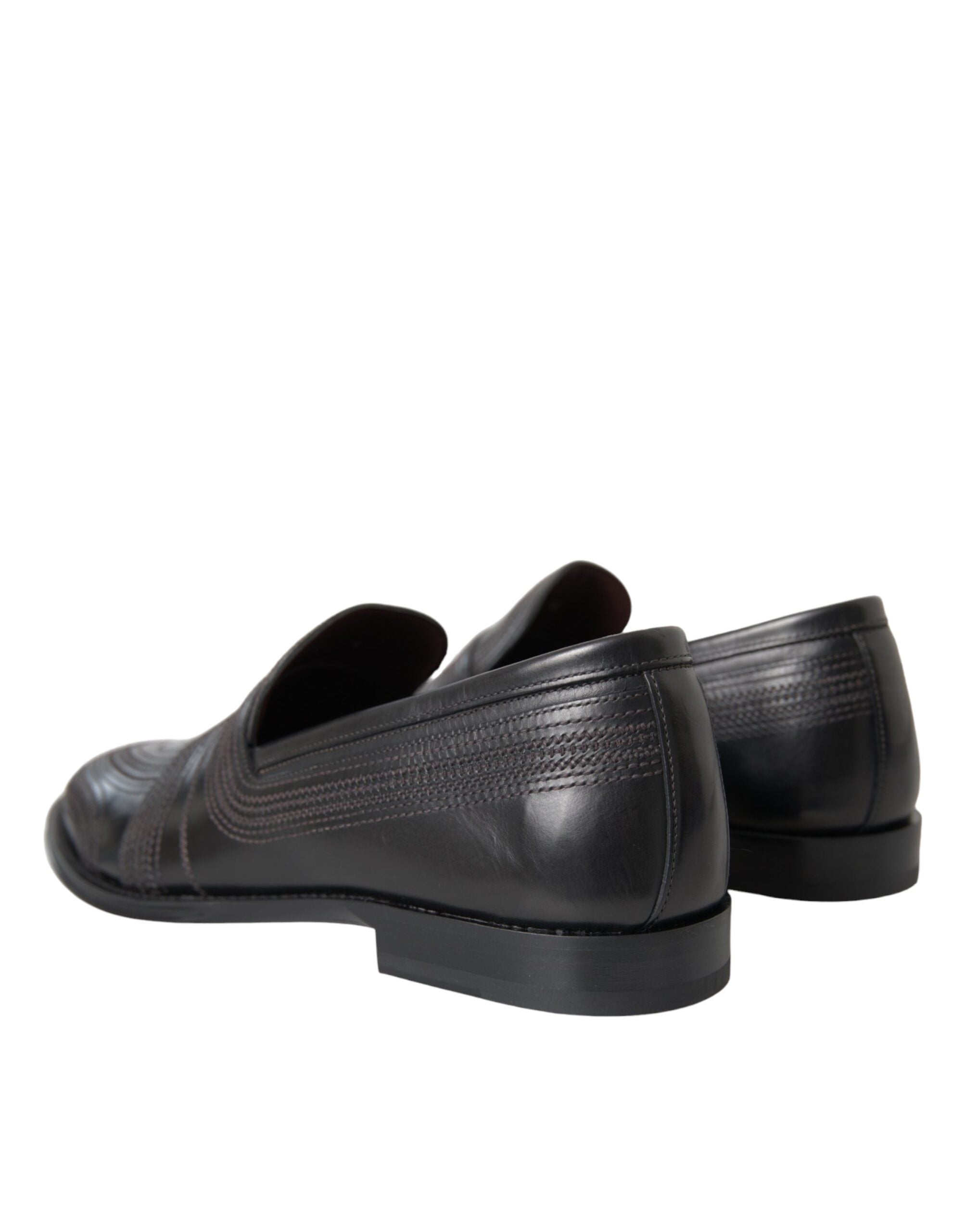 Mocasines de piel marrón y negro de Dolce & Gabbana para hombre-4