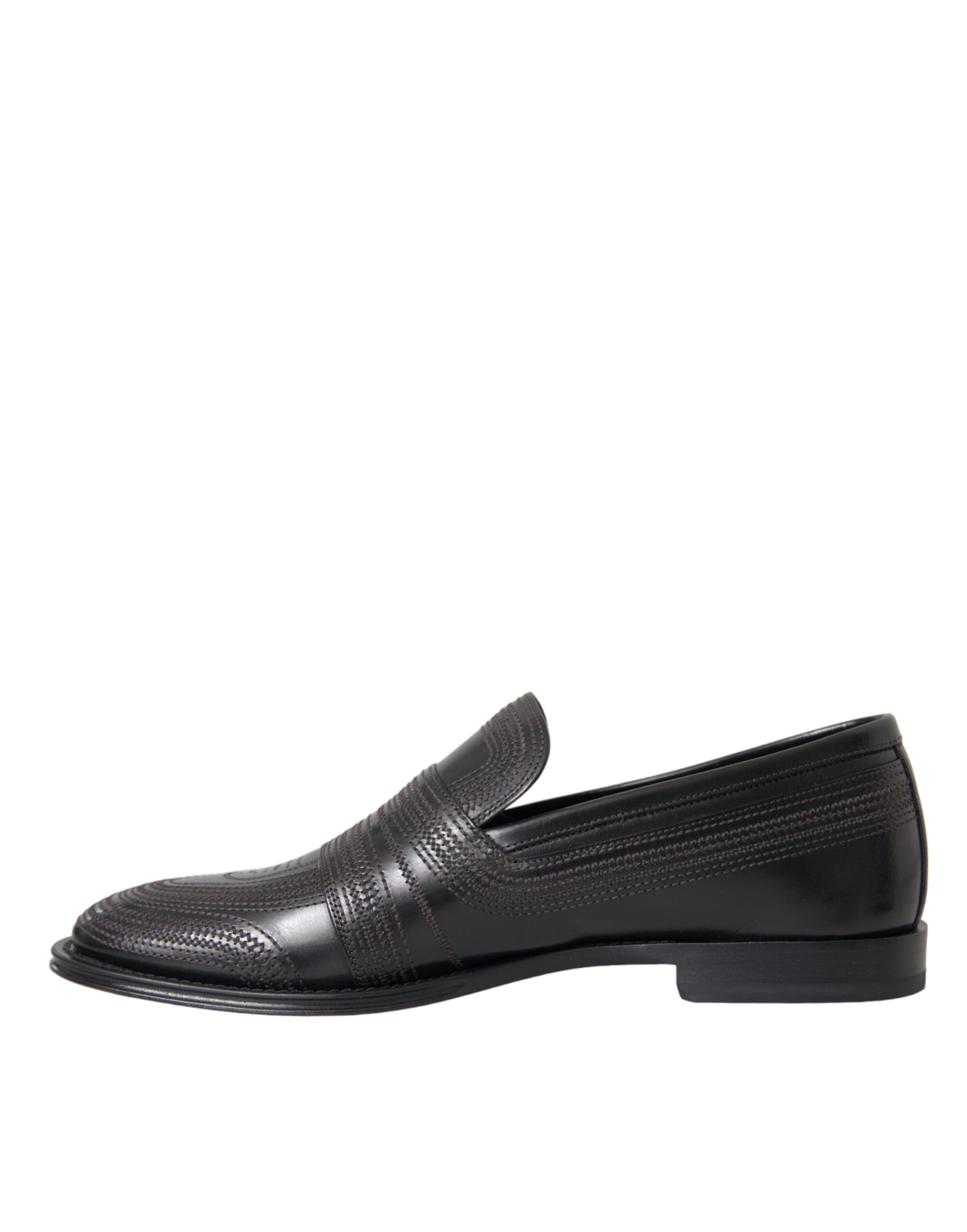 Mocasines de piel marrón y negro de Dolce & Gabbana para hombre-5