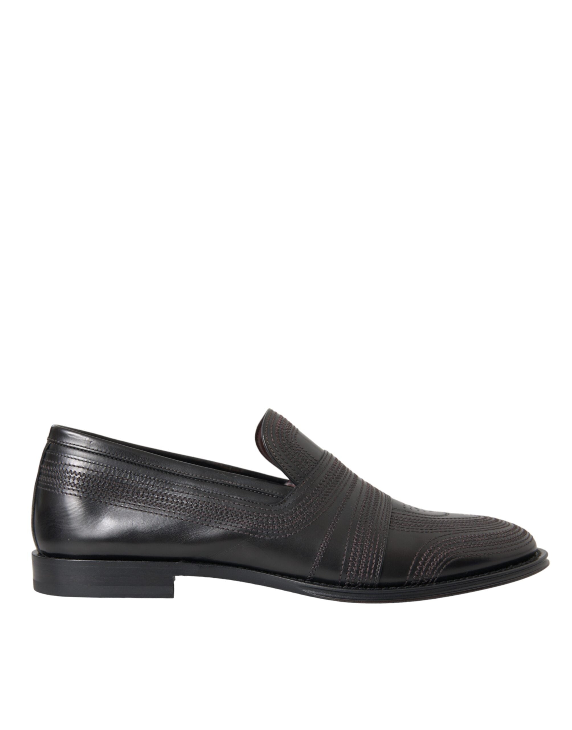 Mocasines de piel marrón y negro de Dolce & Gabbana para hombre-6