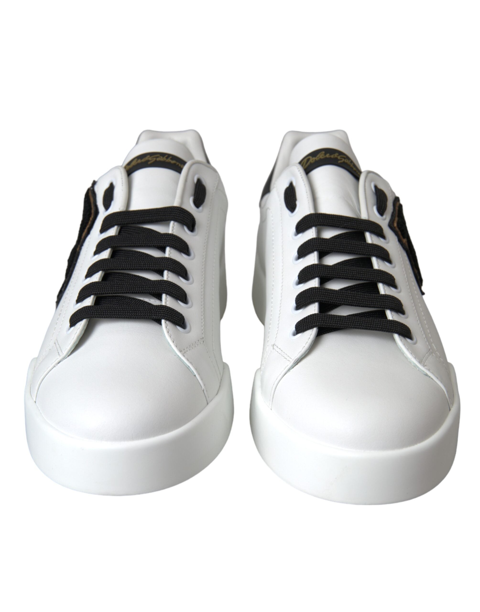 Dolce & Gabbana Weißes Leder DG Logo Casual Low Top Sneakers Schuhe-2