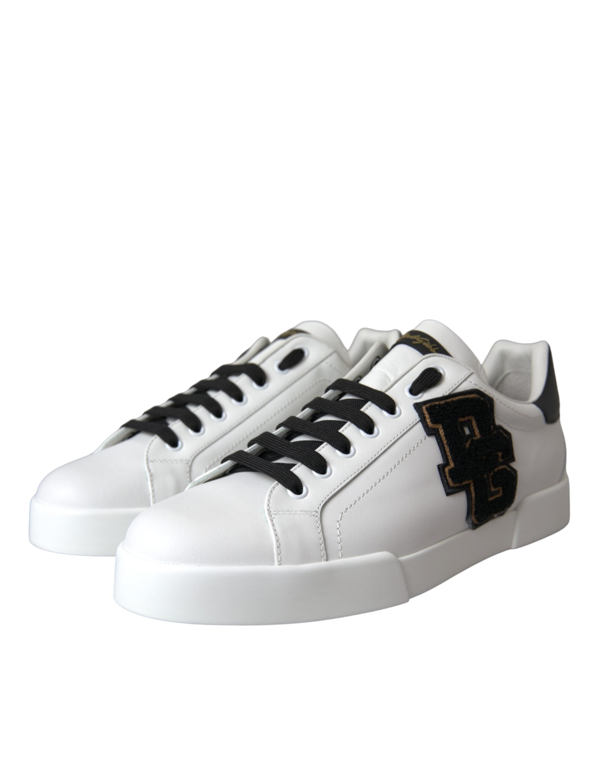Dolce & Gabbana Weißes Leder DG Logo Casual Low Top Sneakers Schuhe-3
