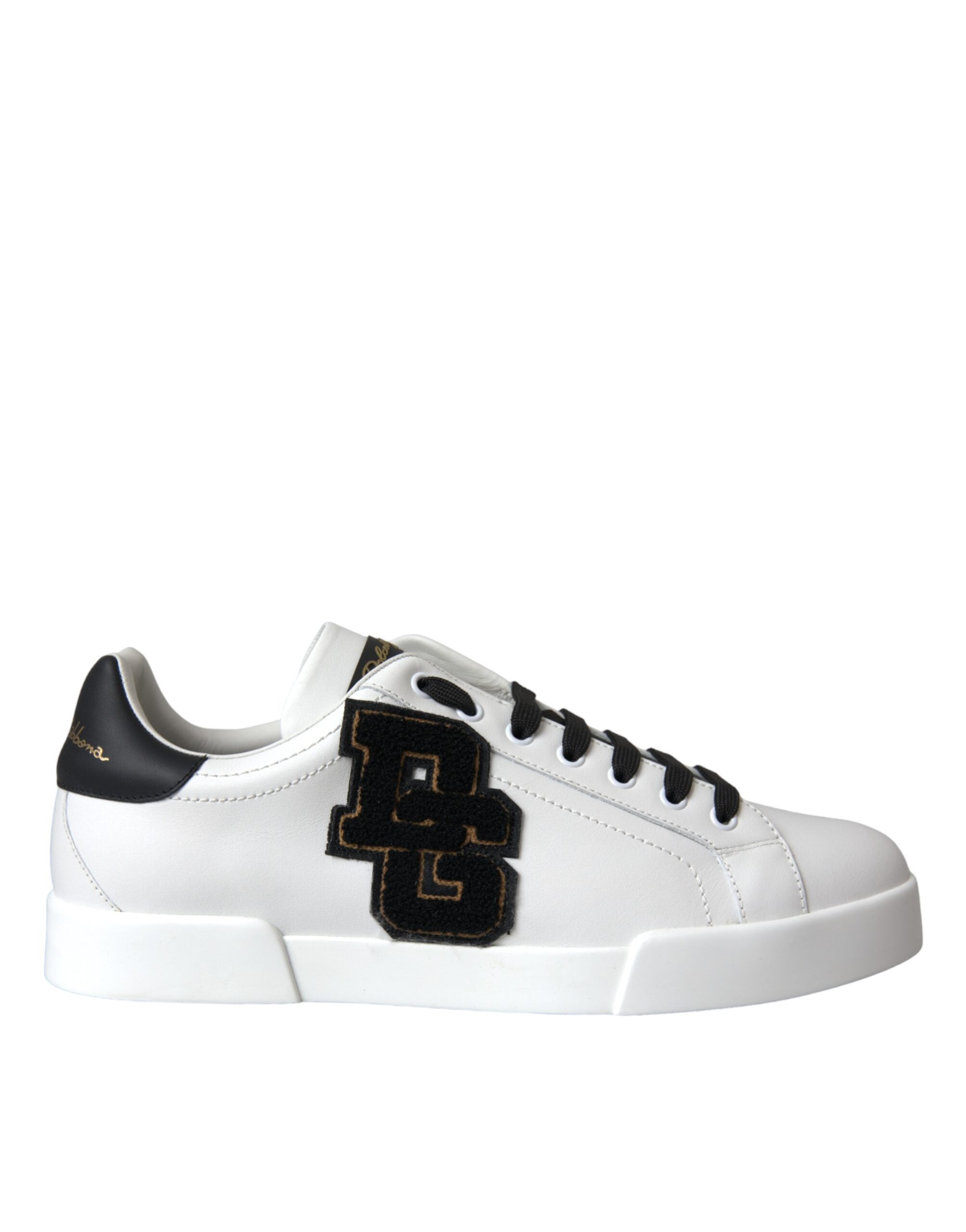 Dolce & Gabbana Weißes Leder DG Logo Casual Low Top Sneakers Schuhe-1