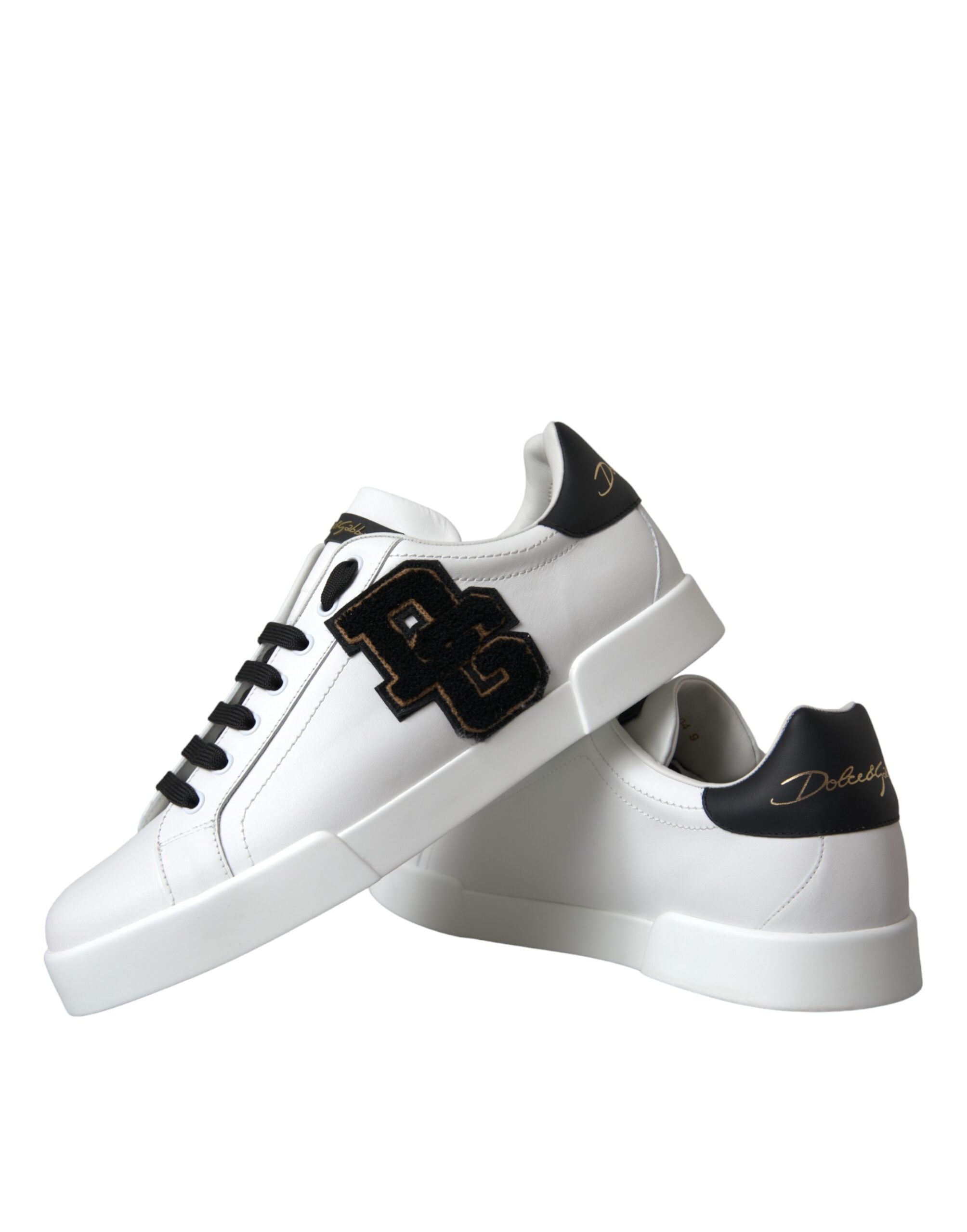 Dolce & Gabbana Weißes Leder DG Logo Casual Low Top Sneakers Schuhe-8