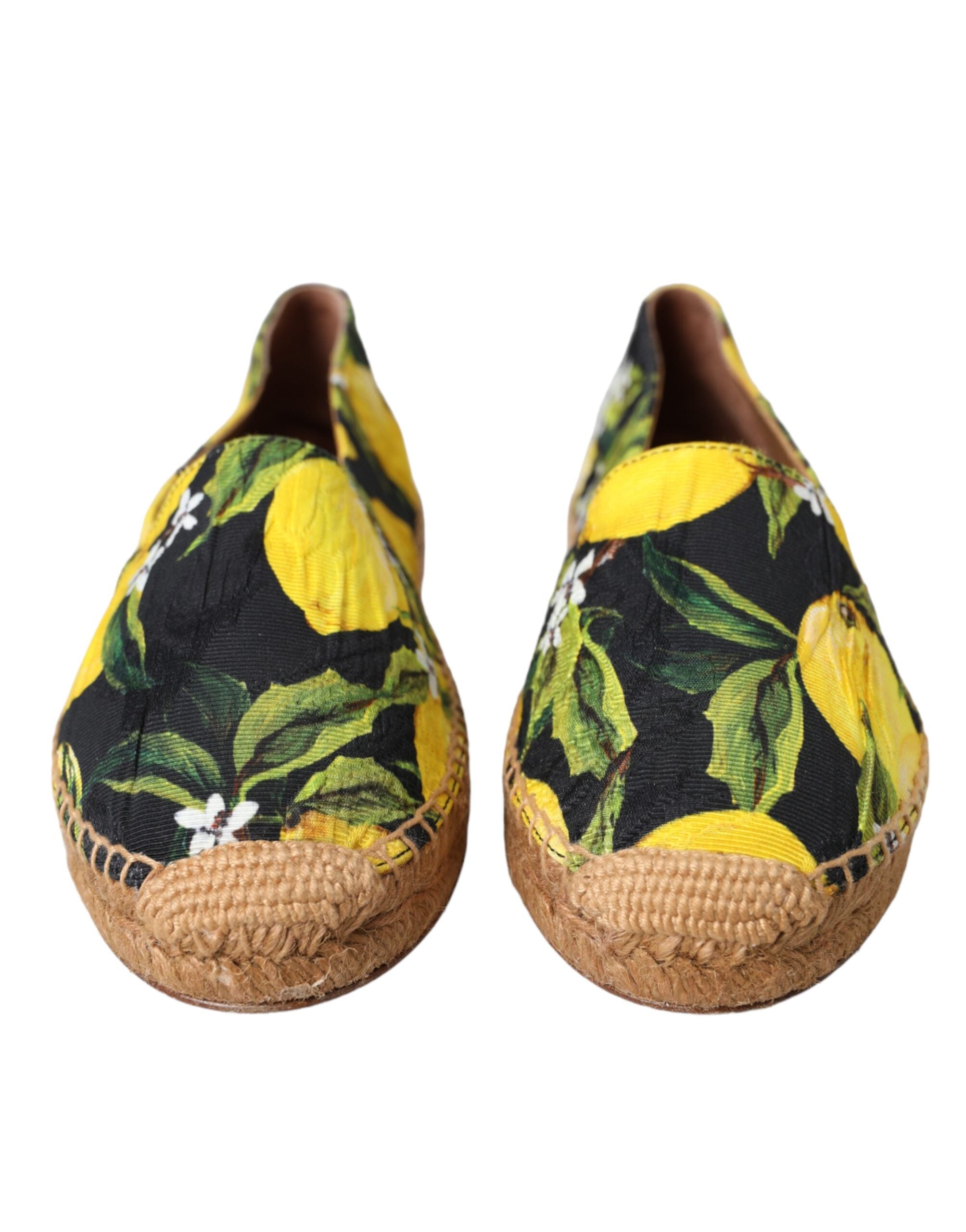 Dolce & Gabbana Multicolor Zitrone Slip On Espadrilles Schuhe-2