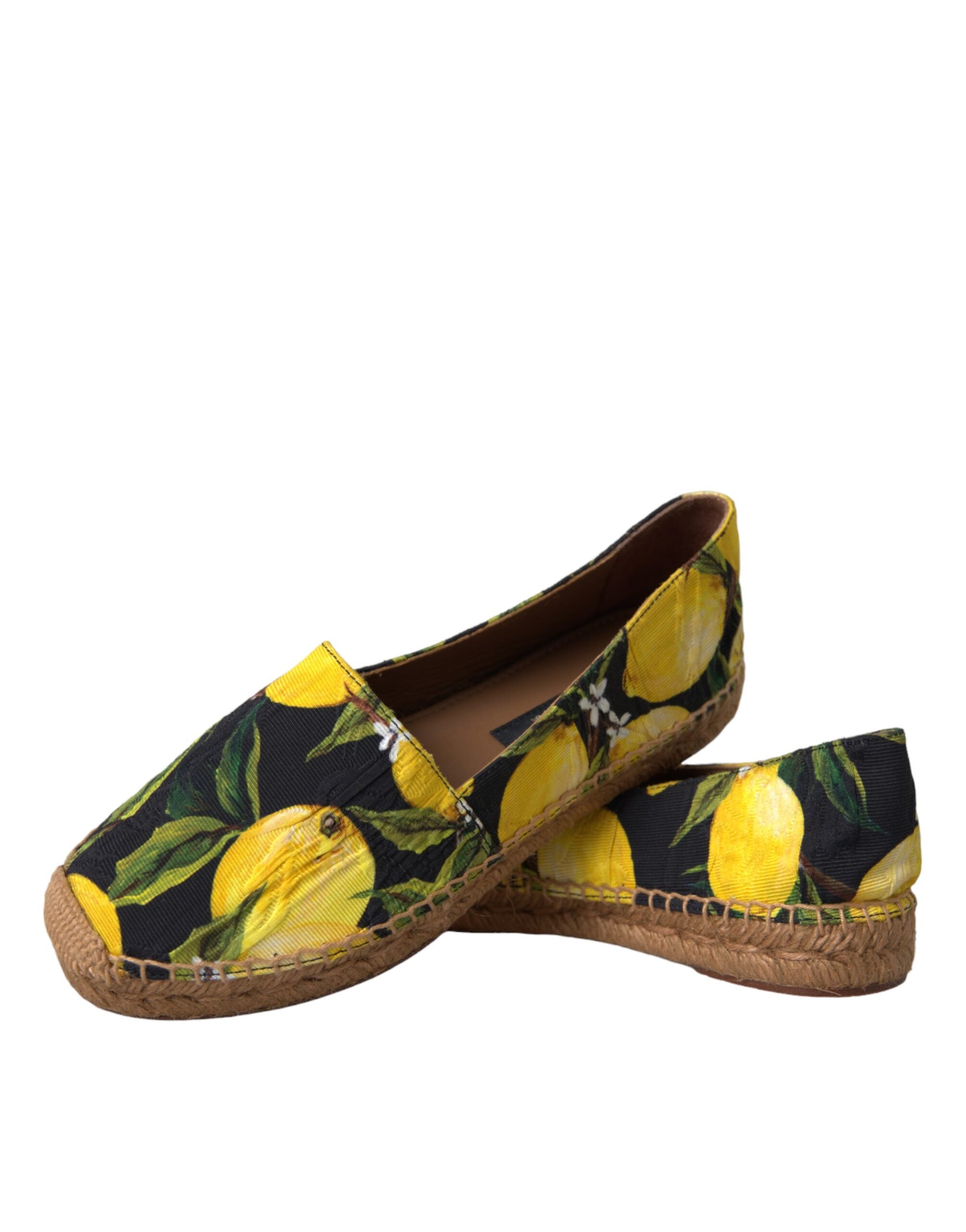 Dolce & Gabbana Multicolor Zitrone Slip On Espadrilles Schuhe-7