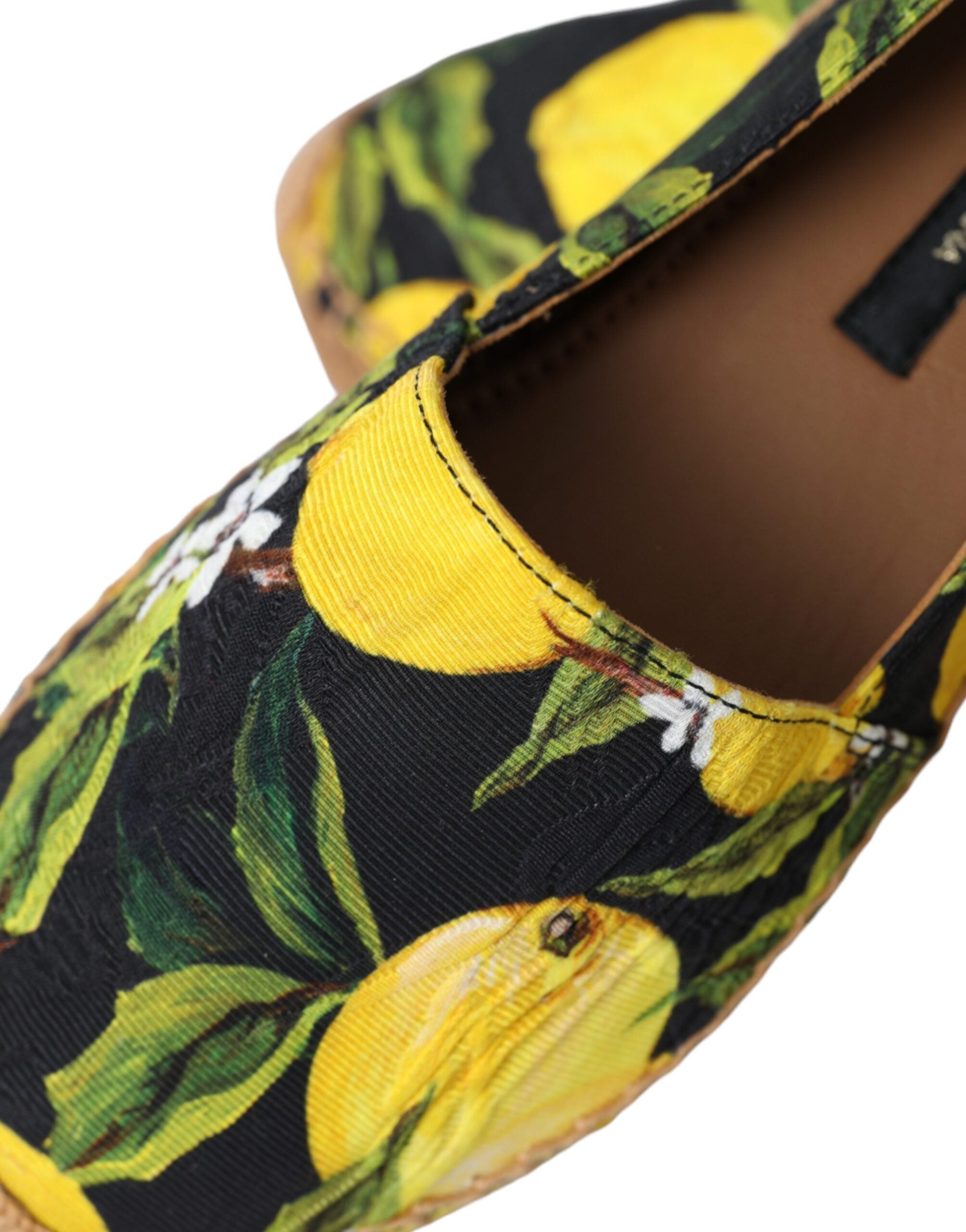 Dolce & Gabbana Multicolor Zitrone Slip On Espadrilles Schuhe-8
