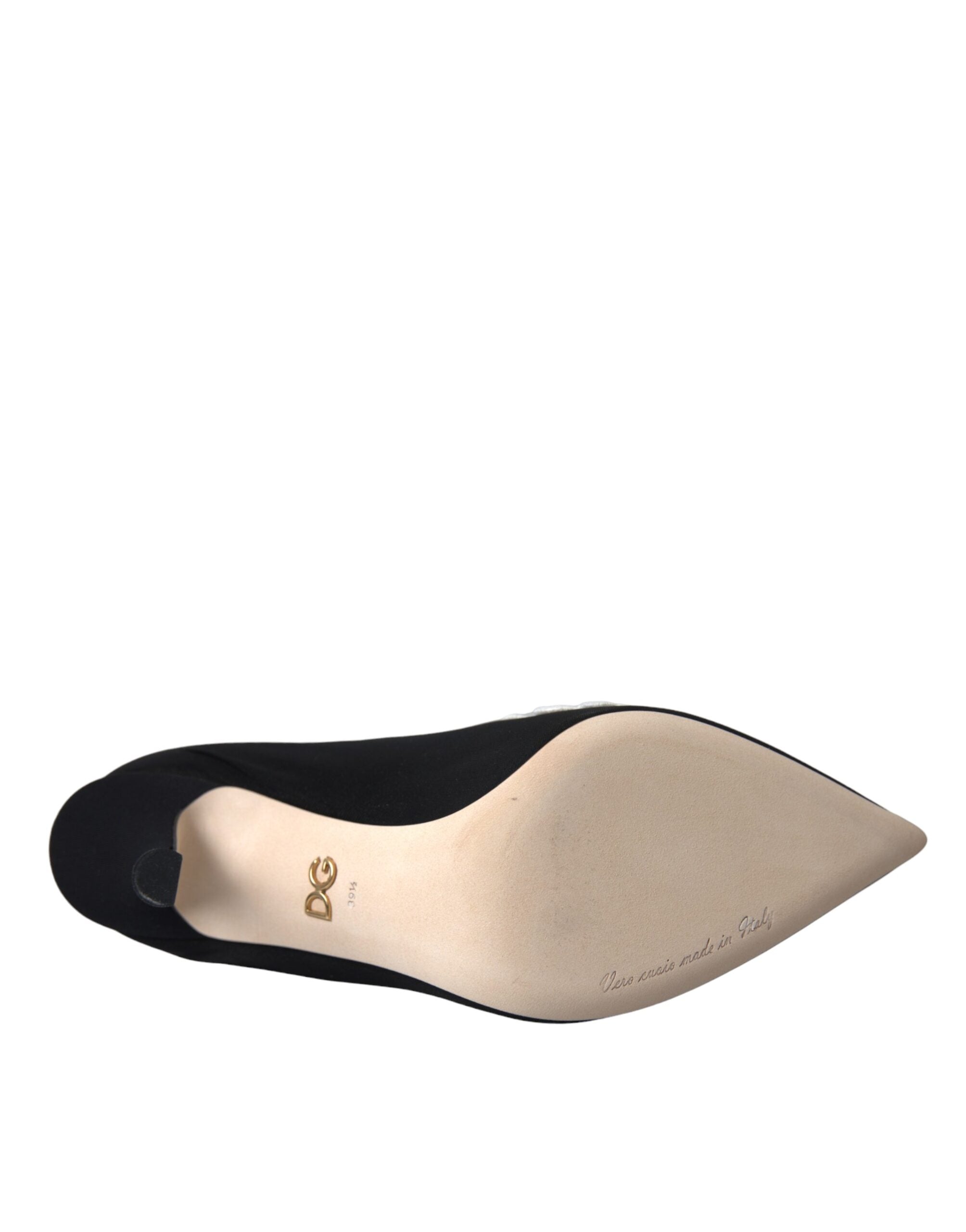 Dolce & Gabbana Schwarz Weiß Stickerei Slip On Stiefel Schuhe-8