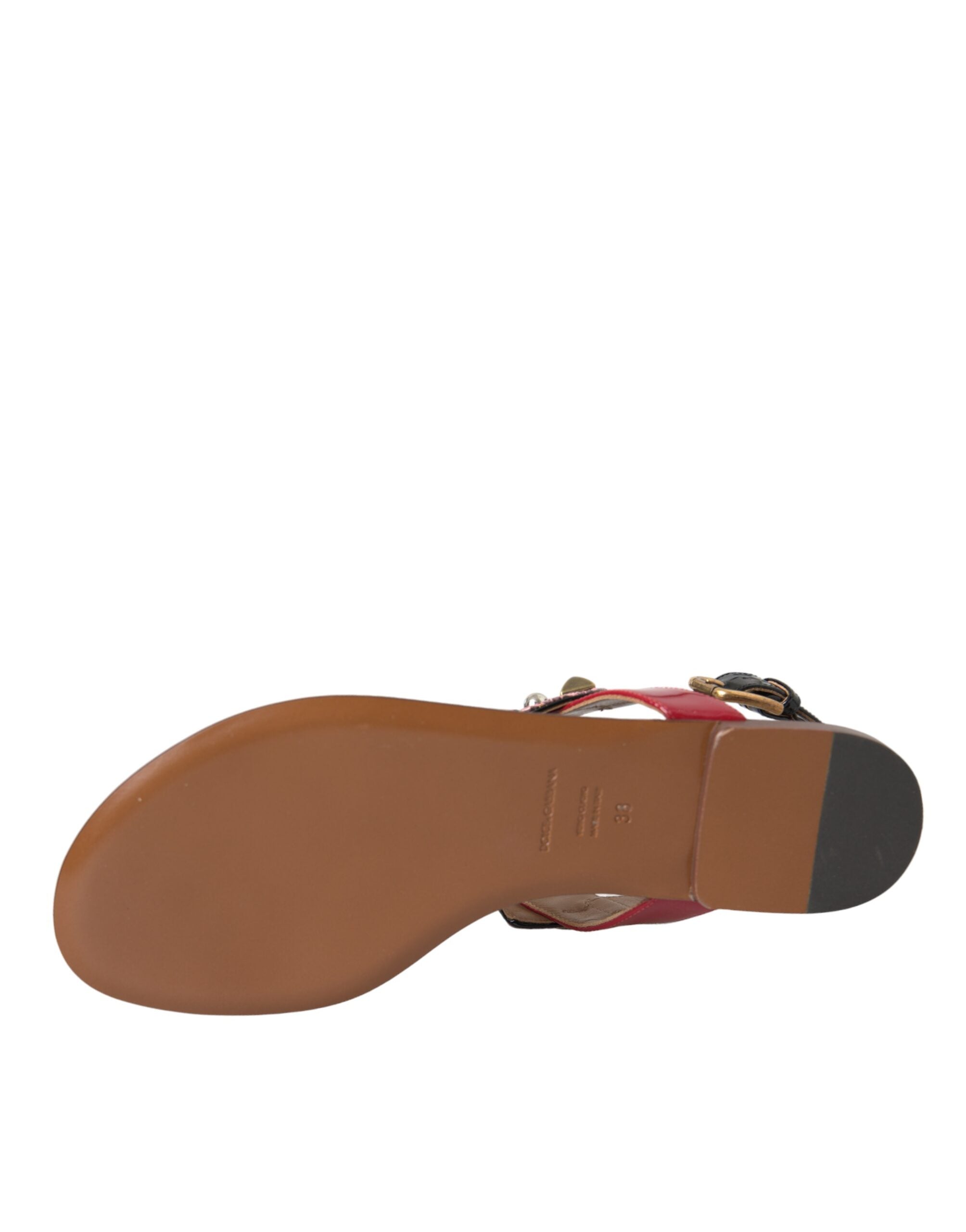 Dolce & Gabbana Multicolor Kristall Sandalen Flip Flops Schuhe-6