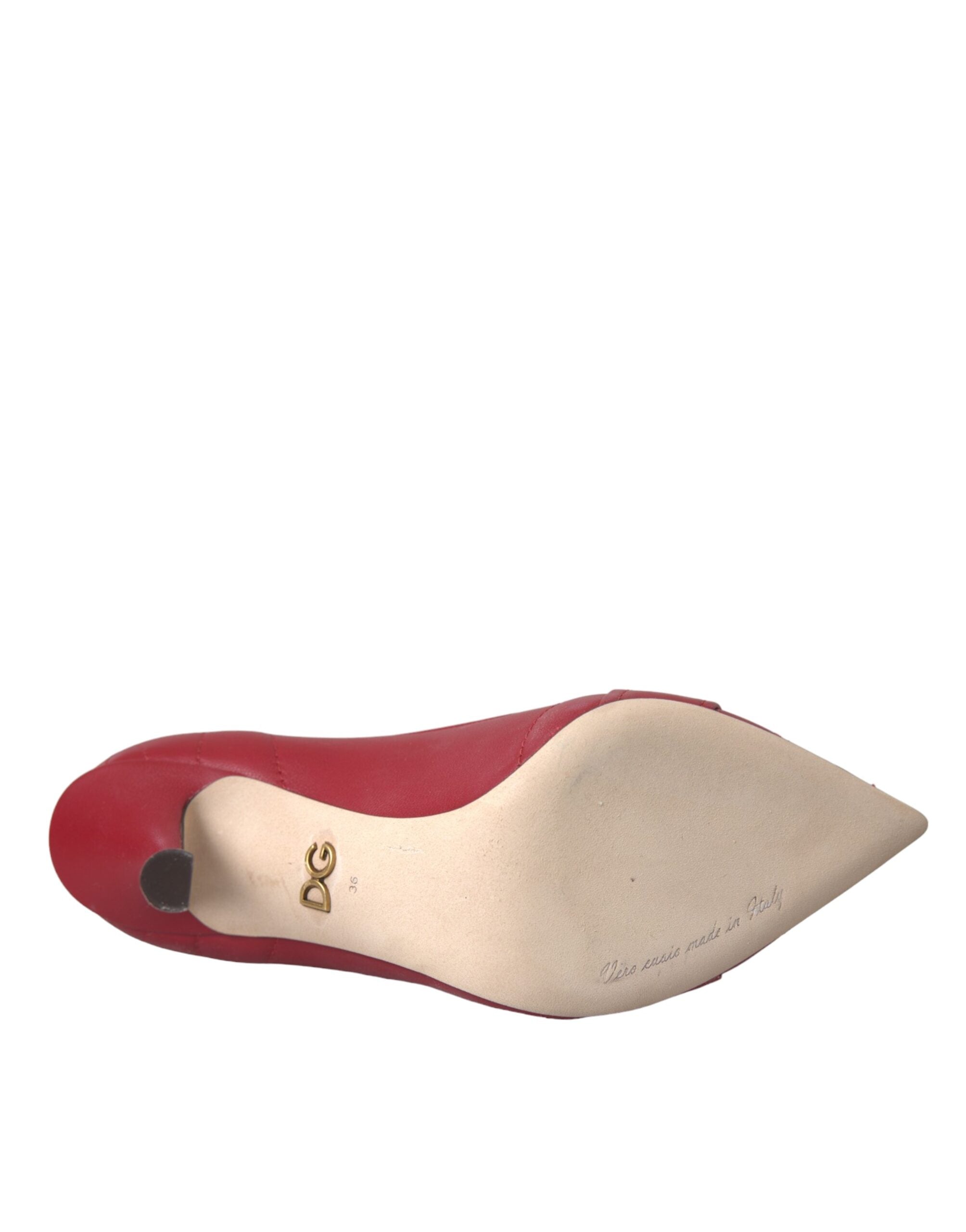 Dolce & Gabbana Red Devotion Leather Heels Pumps Shoes-6