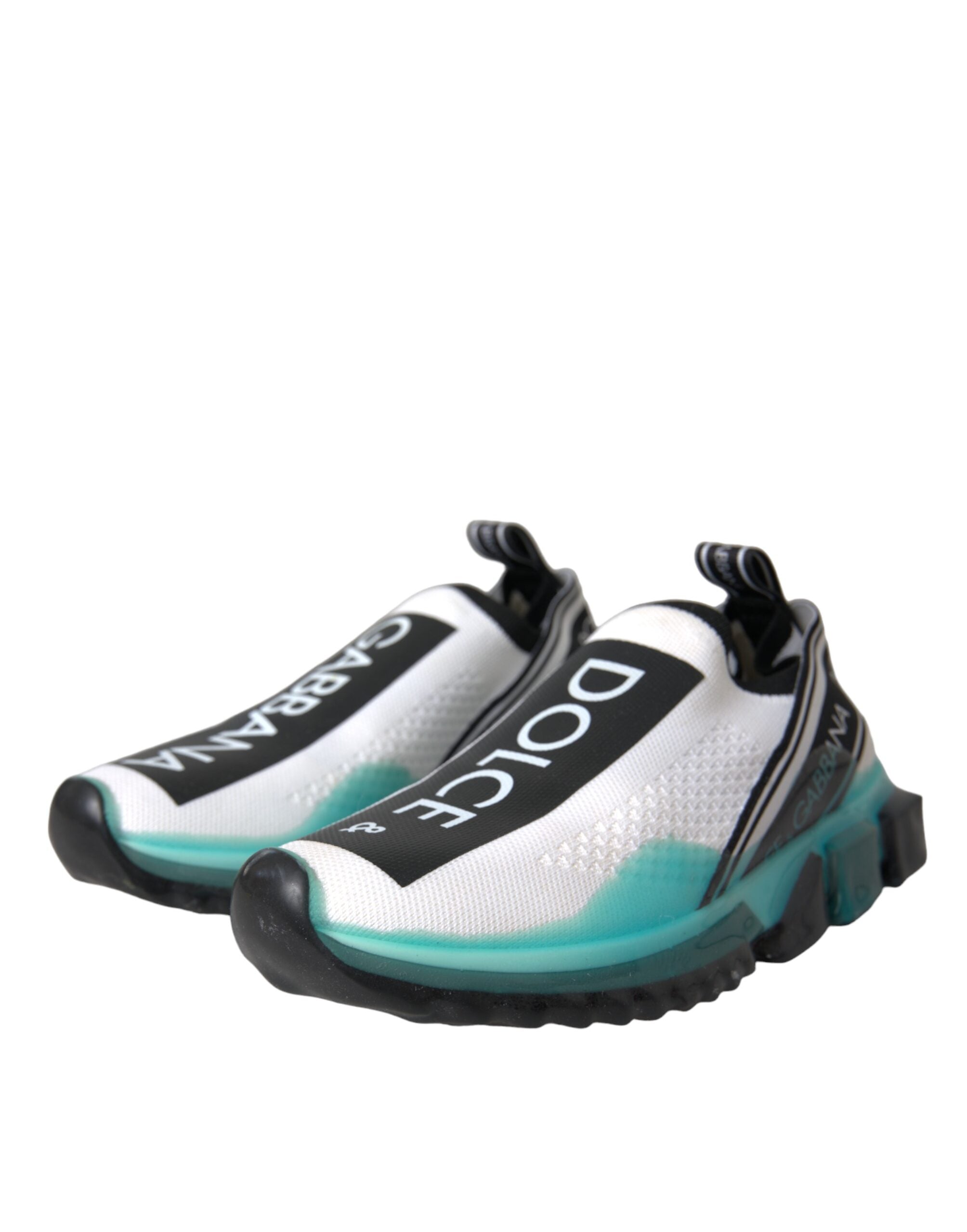 Zapatillas deportivas Dolce & Gabbana Sorrento negras, blancas y azules sin cordones-3