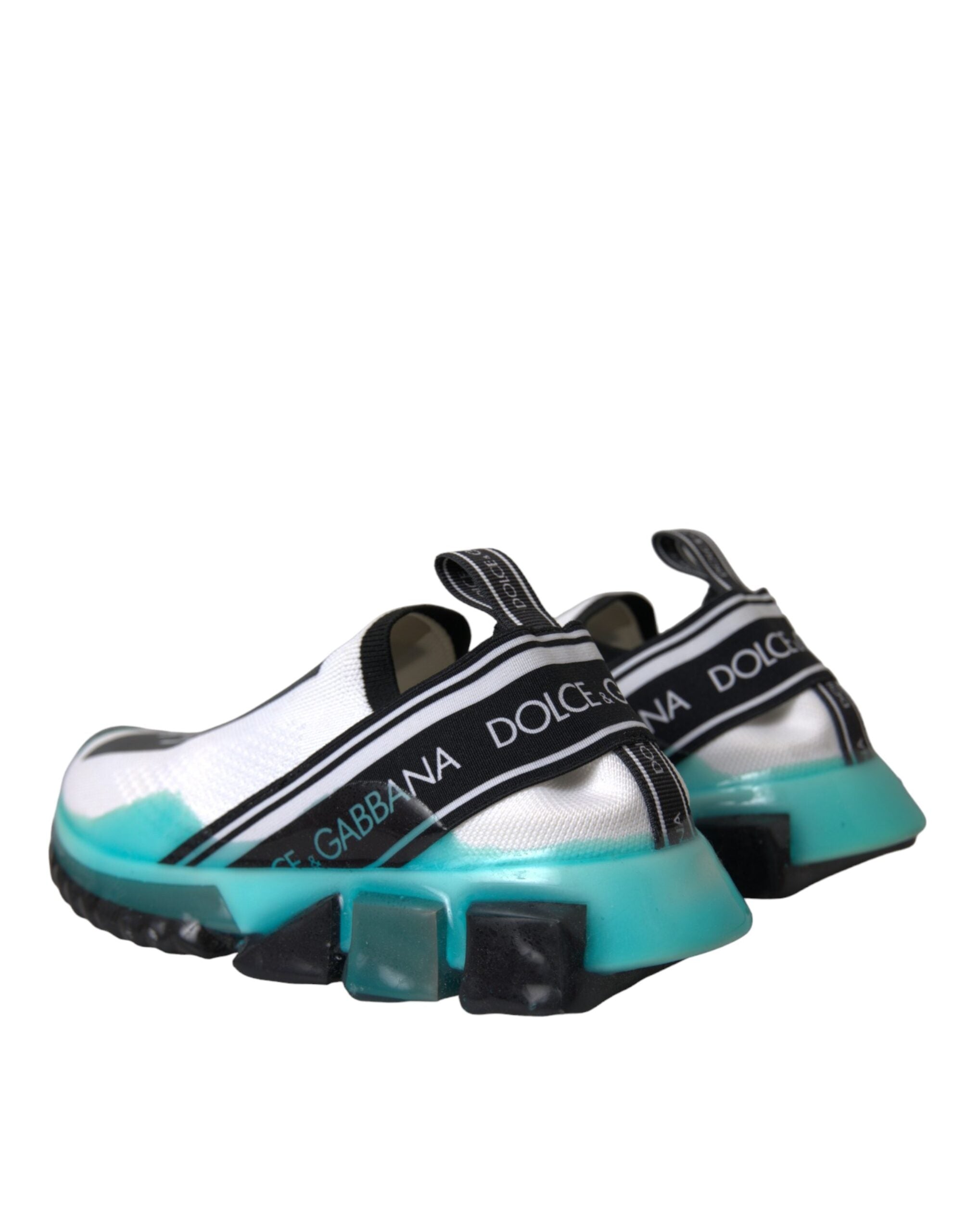 Zapatillas deportivas Dolce & Gabbana Sorrento negras, blancas y azules sin cordones-4