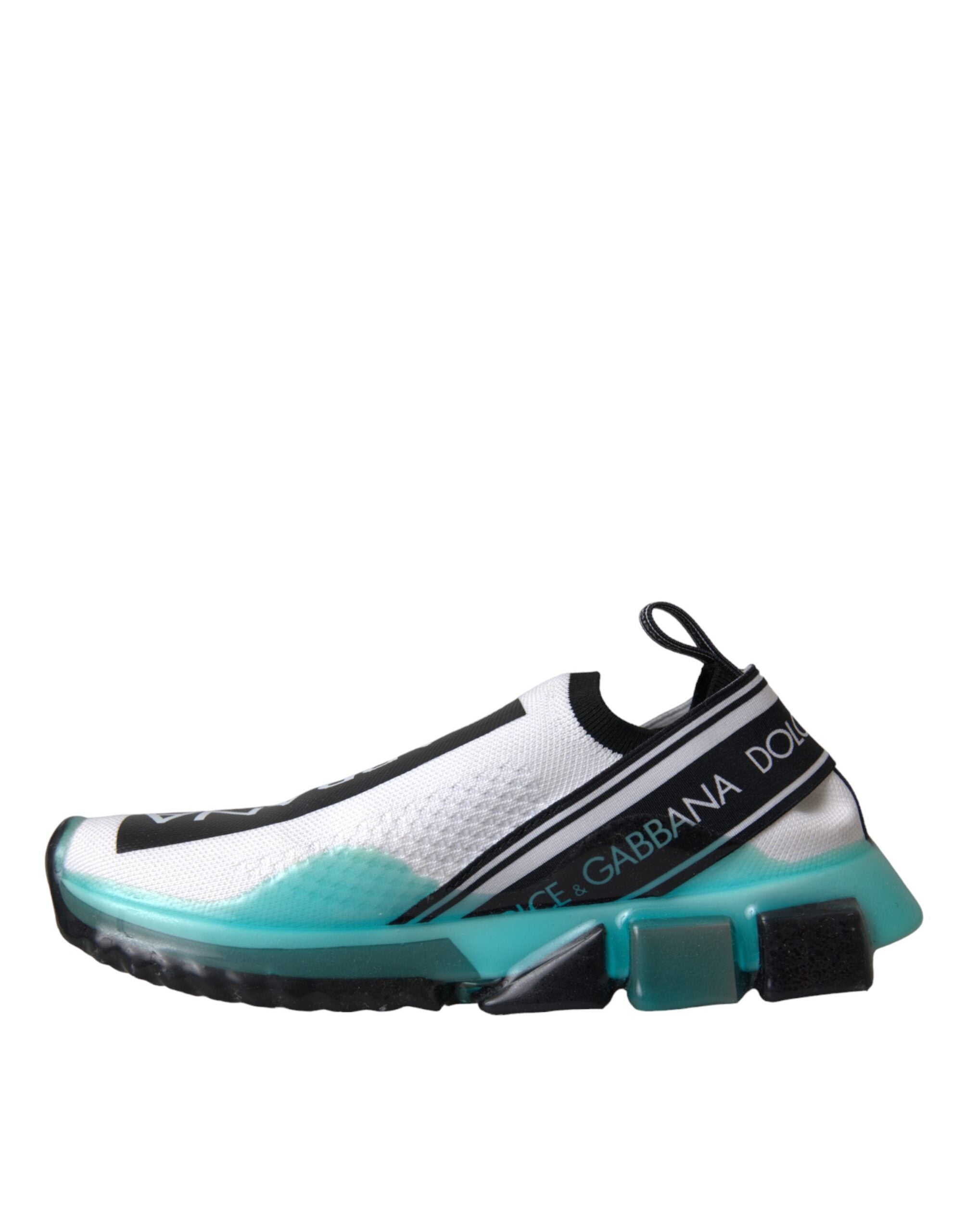 Zapatillas deportivas Dolce & Gabbana Sorrento negras, blancas y azules sin cordones-5