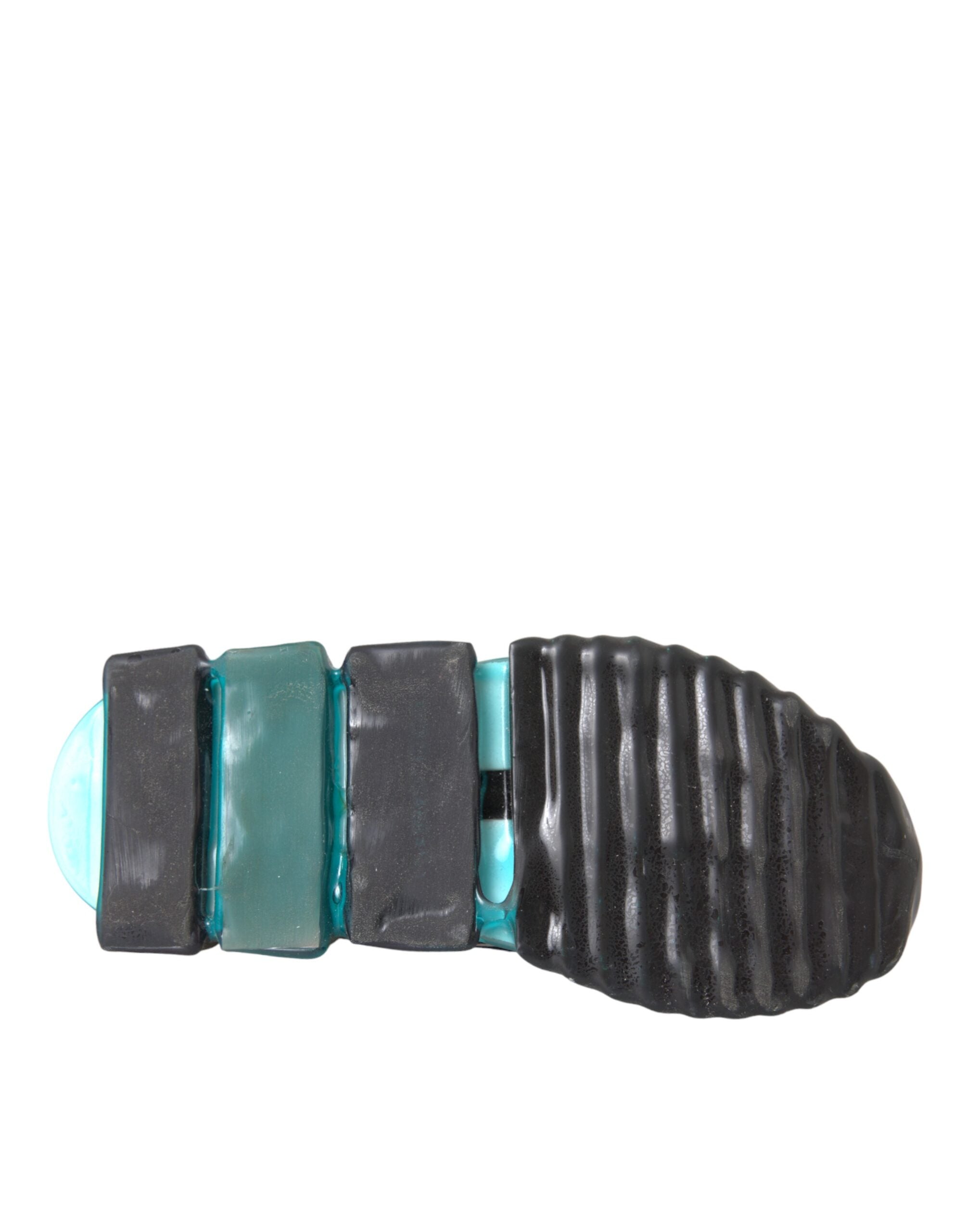 Zapatillas deportivas Dolce & Gabbana Sorrento negras, blancas y azules sin cordones-6
