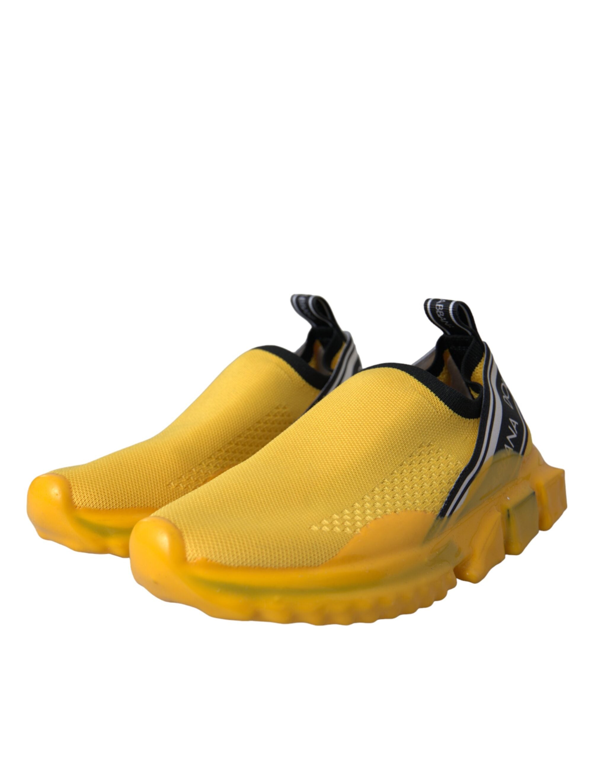 Dolce & Gabbana Yellow Sorrento Slip On Sneakers Women's Shoes-3