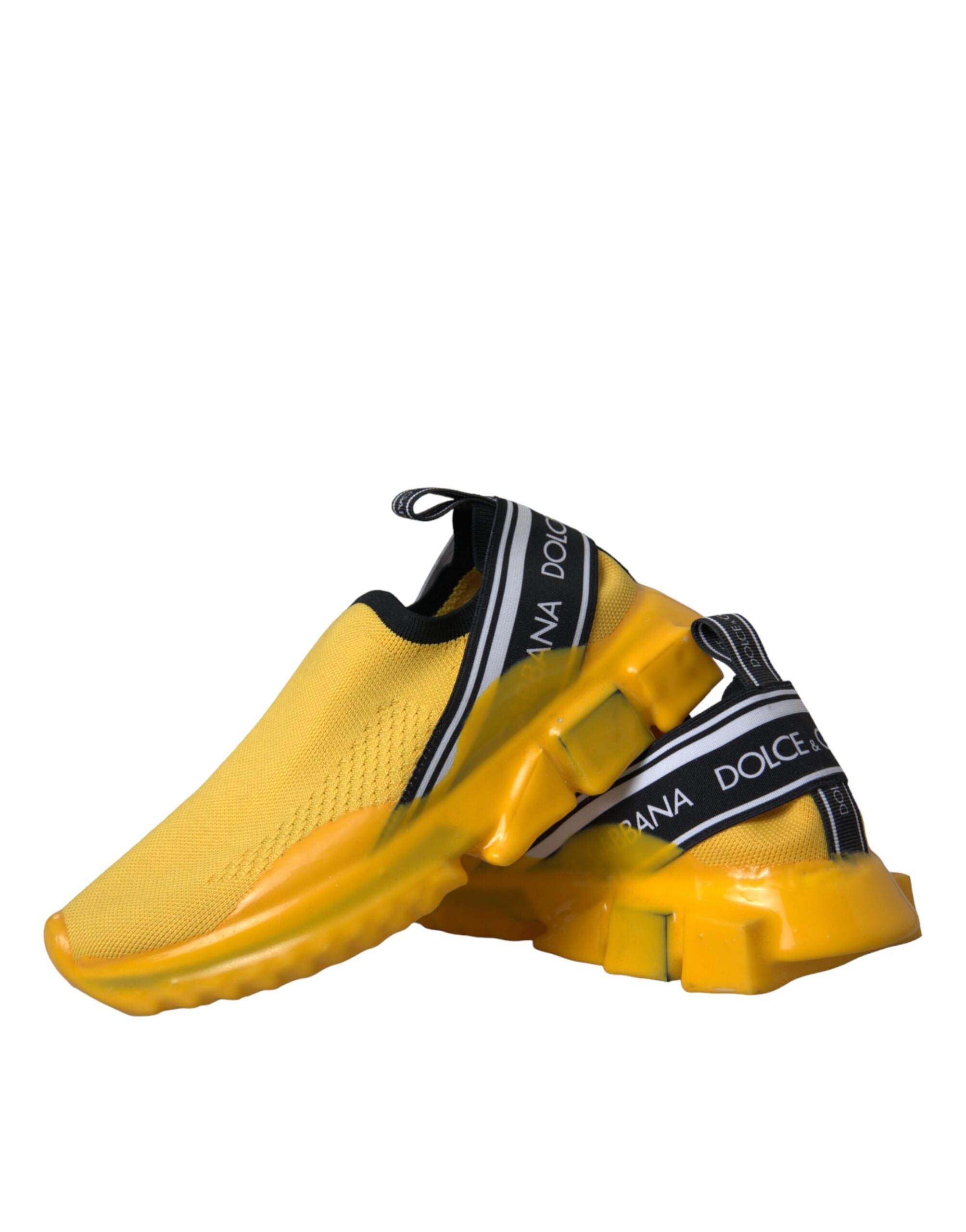 Dolce & Gabbana Yellow Sorrento Slip On Sneakers Women's Shoes-8