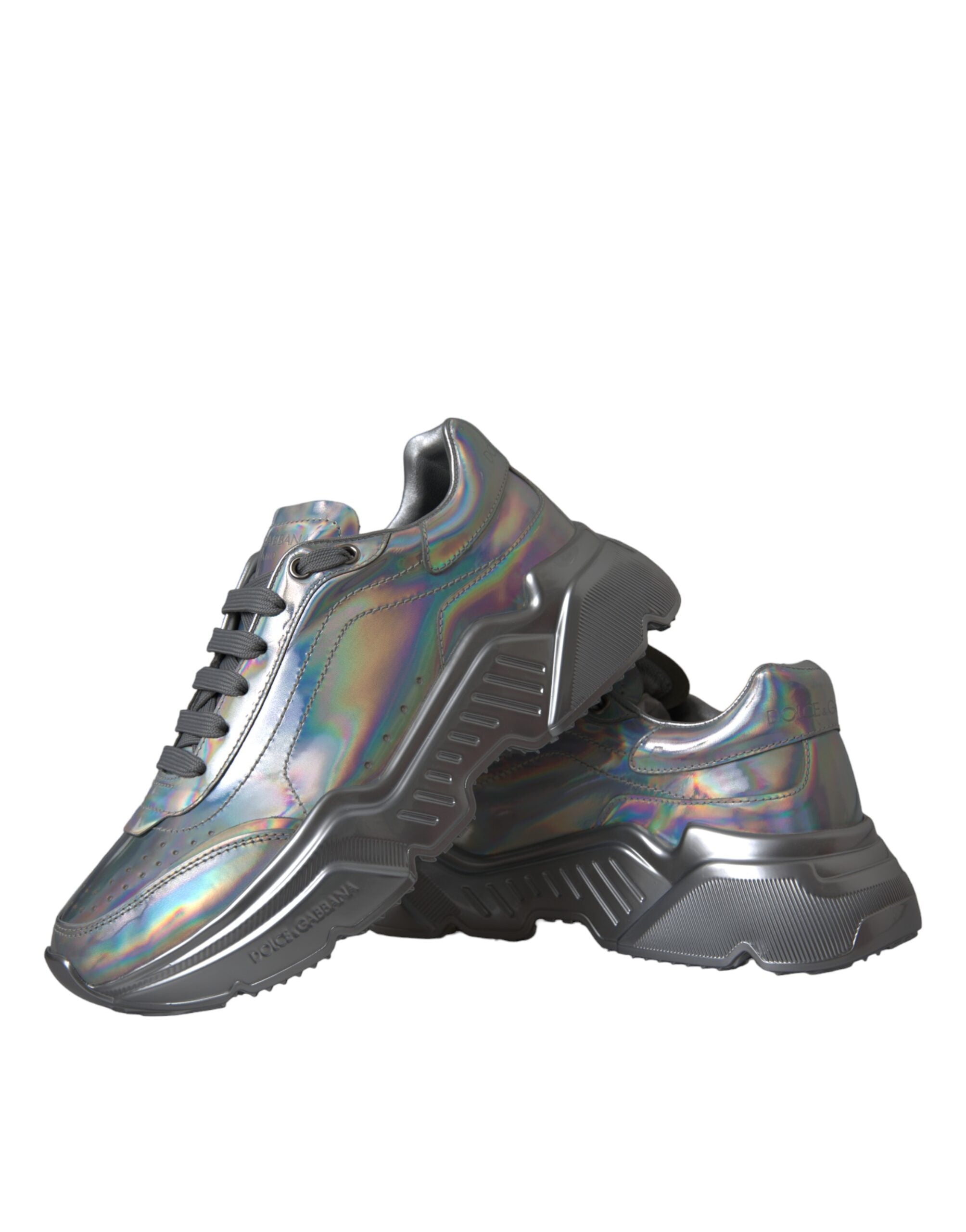 Dolce & Gabbana silver iridescent DAYMASTER leather sneakers shoes-7