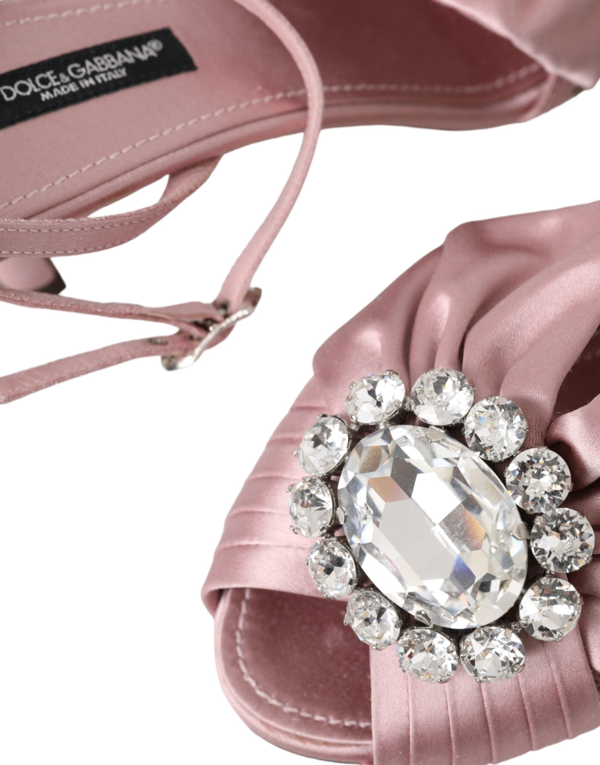 Dolce & Gabbana Rosa Keira Crystal Heels Sandals Shoes-7