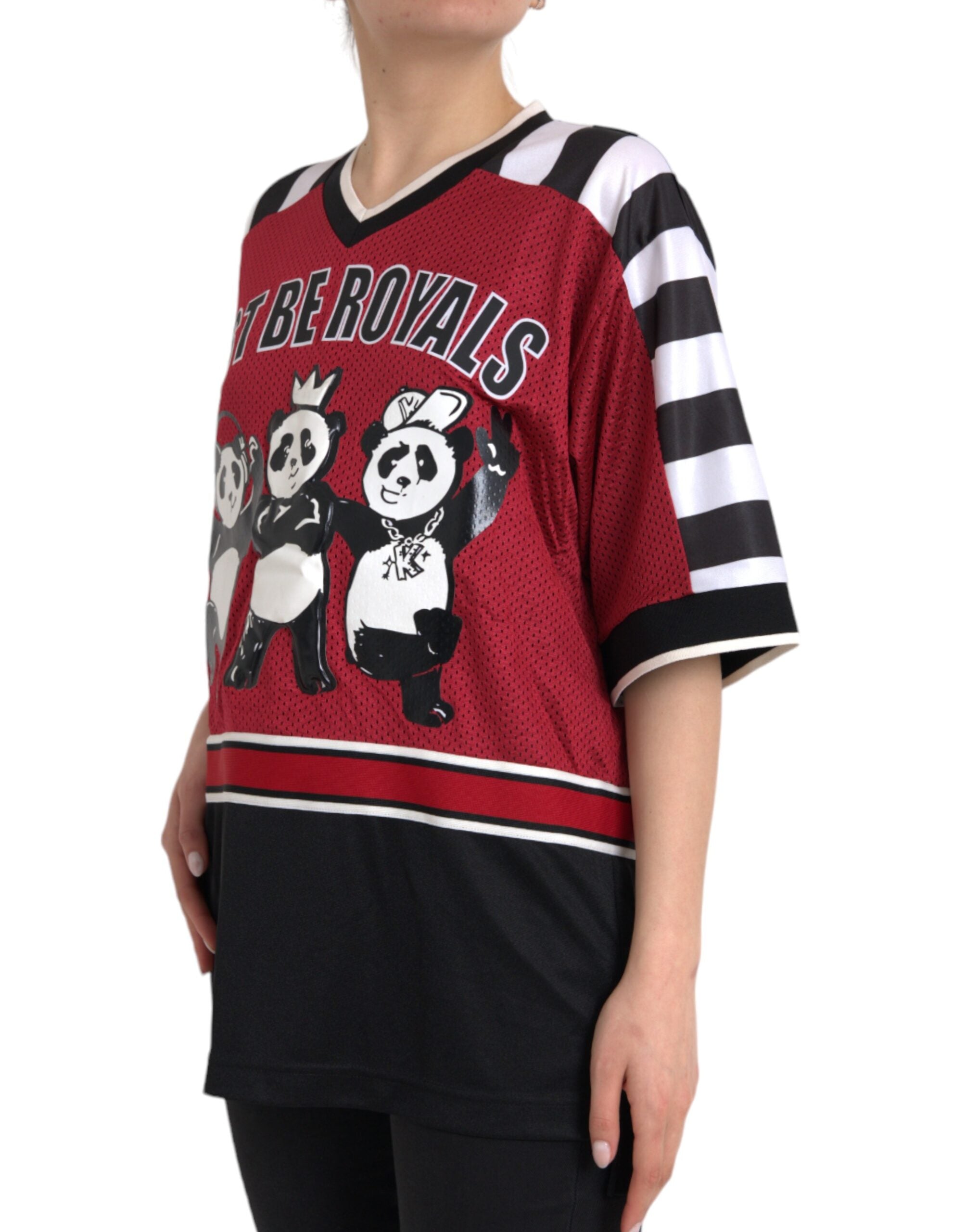 Dolce & Gabbana Oversized Multicolored Royal Panda T-Shirt-4