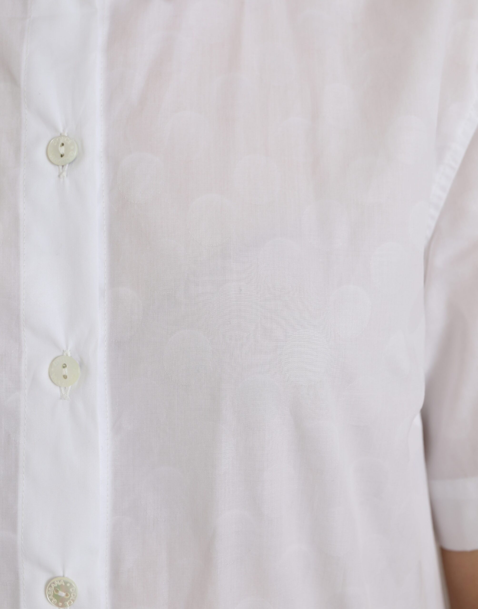 Dolce & Gabbana White short-sleeved polo shirt with collar-6