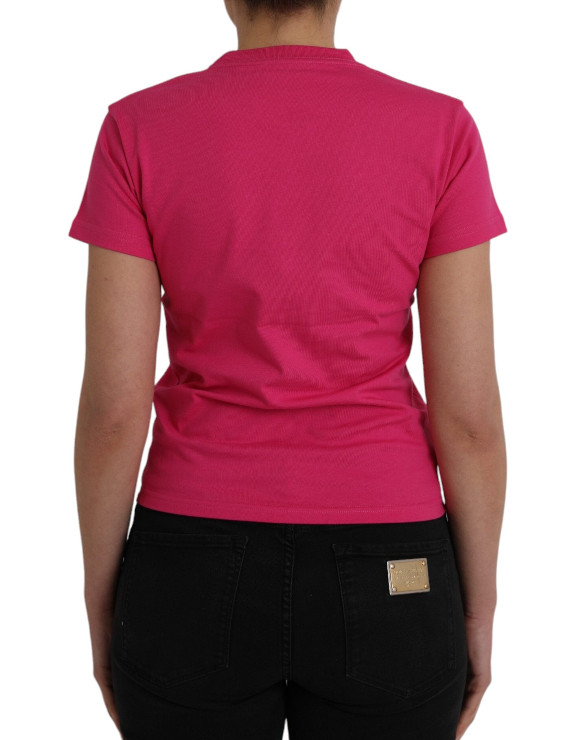 Balenciaga Rosa Baumwolle Rundhalsausschnitt Kurzarm-T-Shirt-3