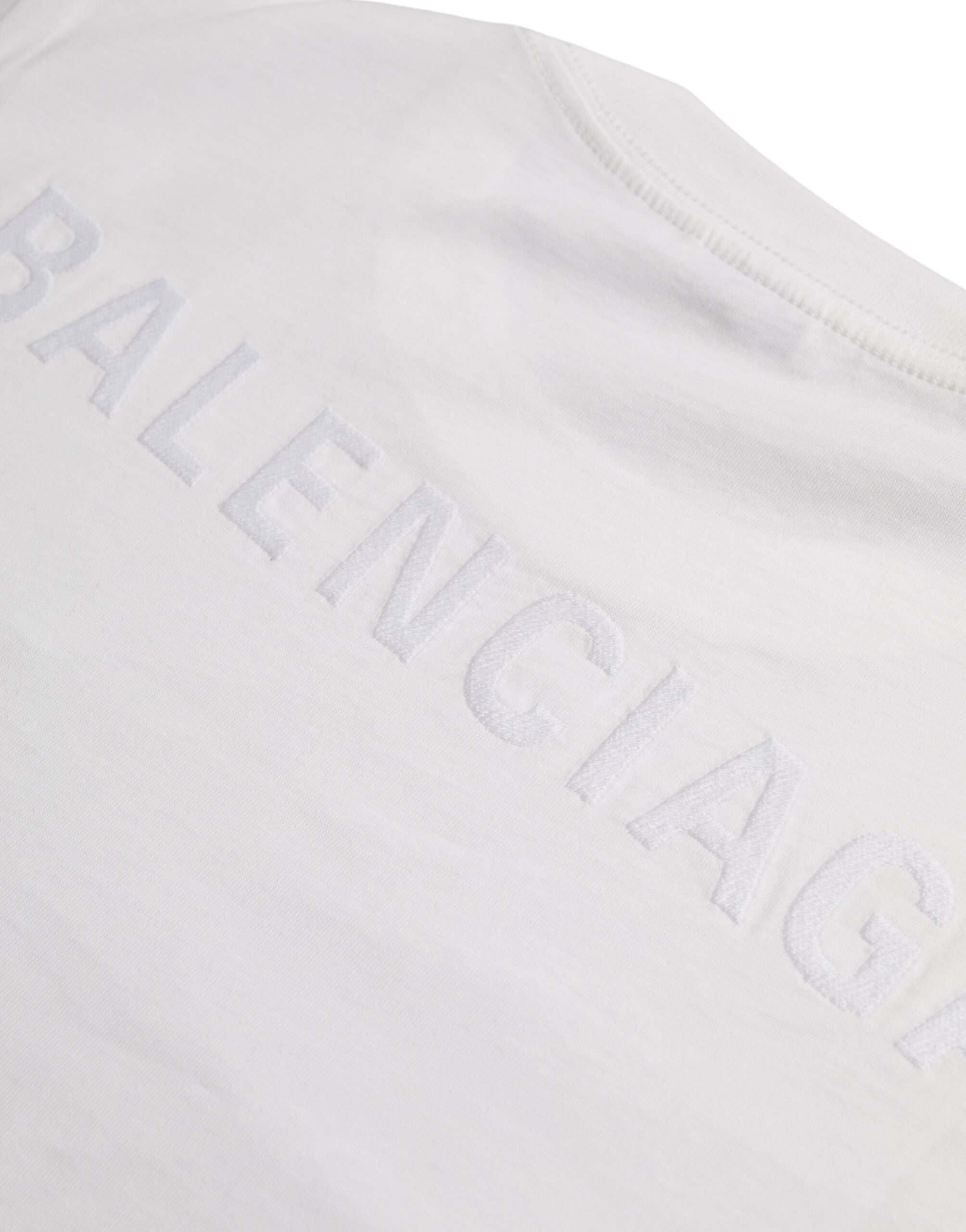 Camiseta Balenciaga de algodón blanca con cuello redondo y manga corta-8