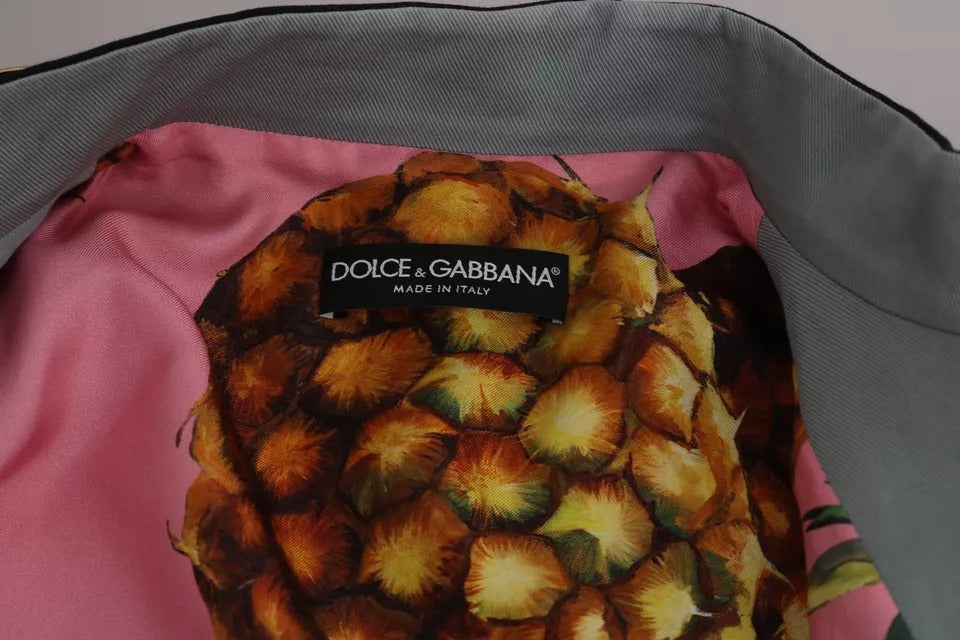 Dolce & Gabbana blue cotton jacket with button placket and crystal embellishment-8