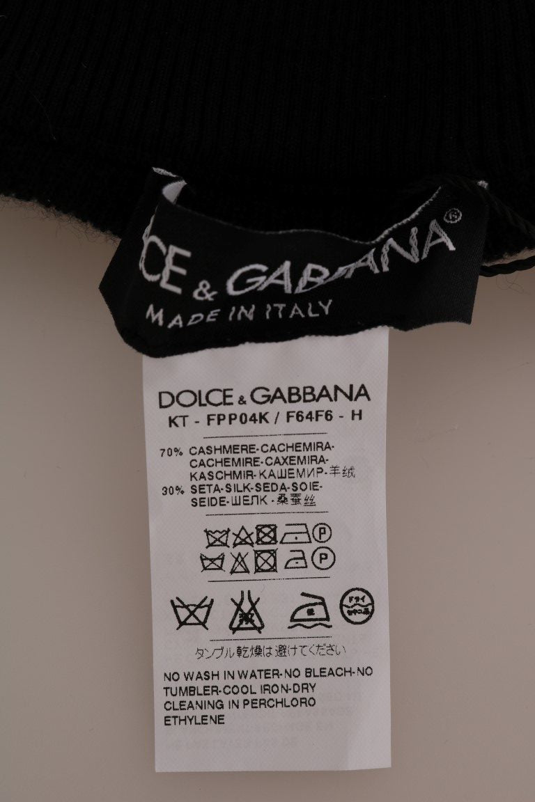Dolce & Gabbana Schwarze Kaschmir-Seiden-Stretchstrumpfhose Strümpfe-5