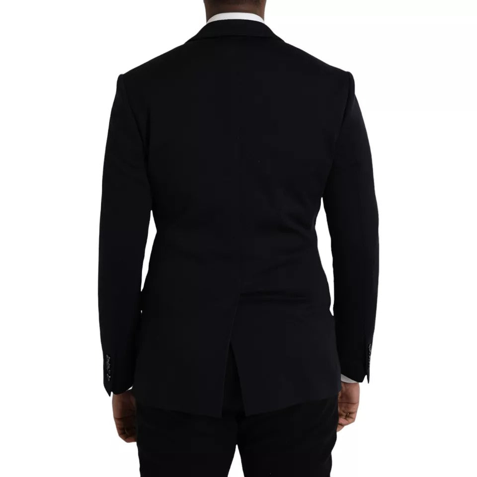 Dolce & Gabbana Blue Wool Single-Breasted Notch Blazer-3
