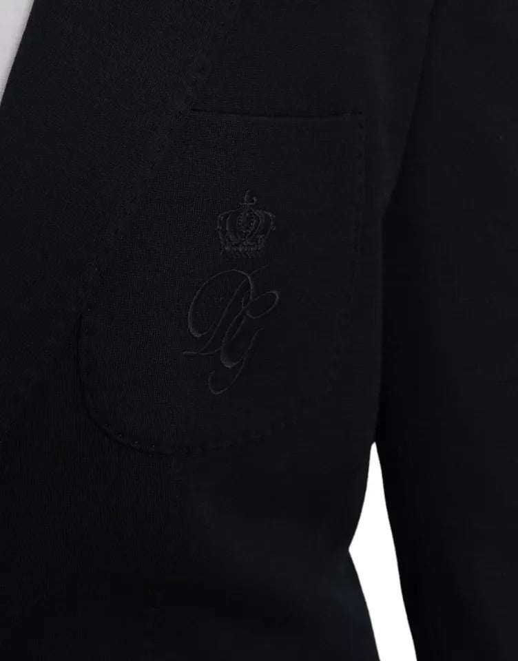 Dolce & Gabbana Blue Wool Single-Breasted Notch Blazer-8