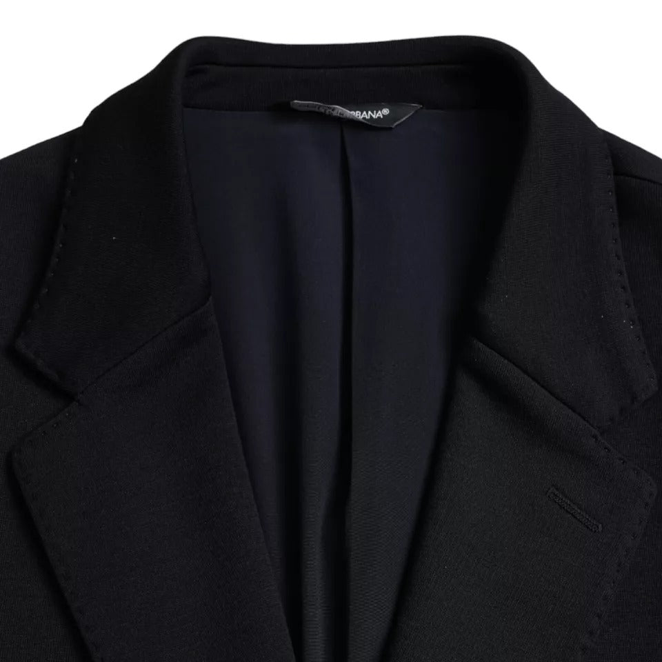 Dolce & Gabbana Blue Wool Single-Breasted Notch Blazer-6