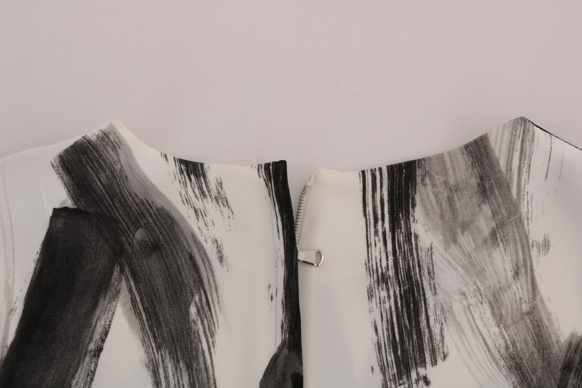 Blusa con estampado de rayas blancas y negras de Dolce & Gabbana-4