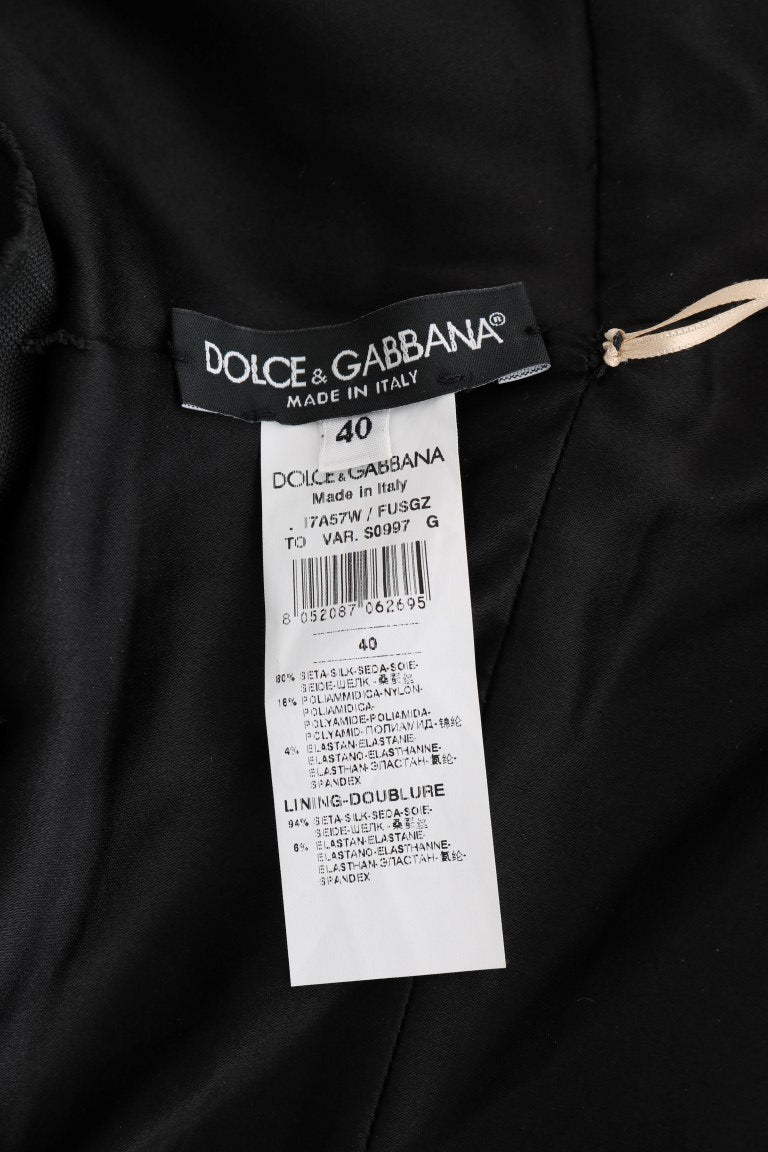 Dolce & Gabbana Goldfarbener Seiden-Stretch-Romper Body-6