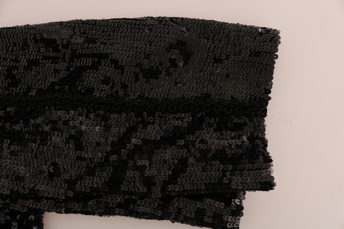 Shorts de moda con lentejuelas negras de Dolce & Gabbana-5