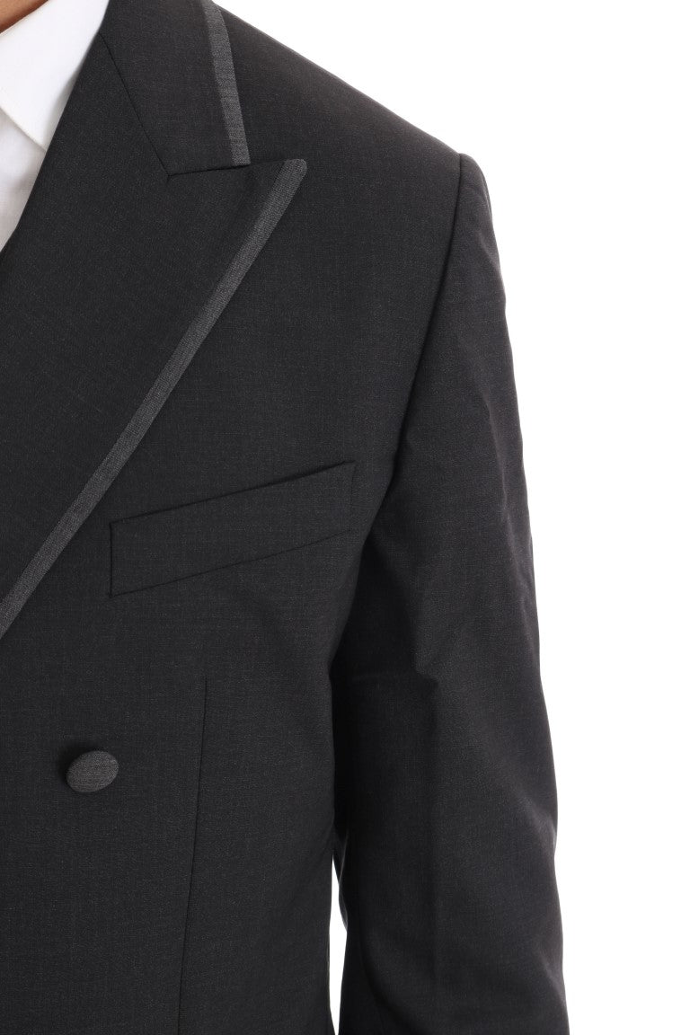 Dolce & Gabbana Grauer Woll-Stretch-3-Stück-Anzug mit zwei Knöpfen-6
