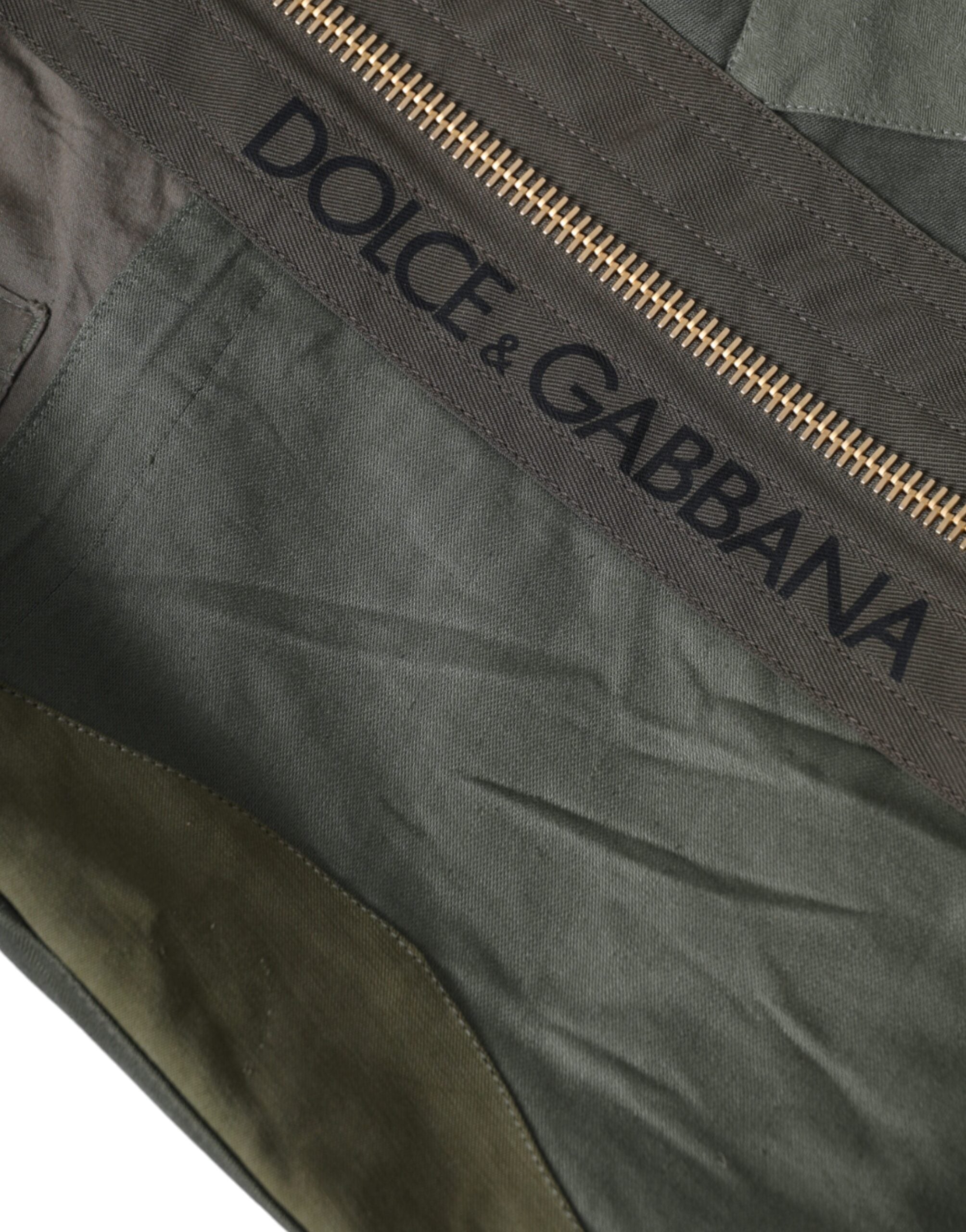 Dolce & Gabbana Military Green Patchwork Backpack Bag-7