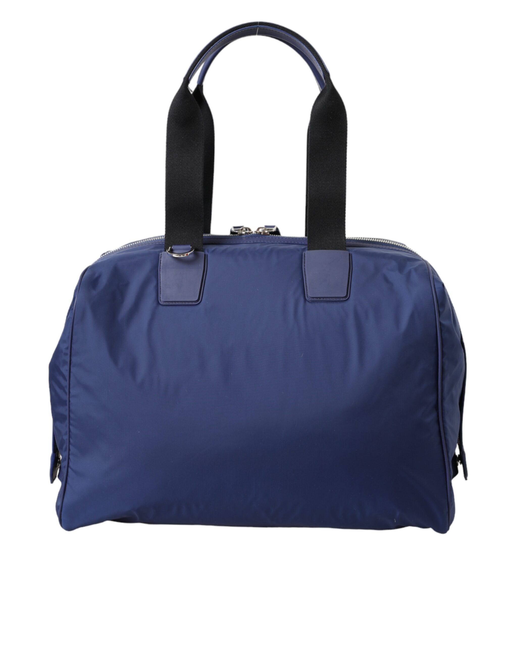 Dolce & Gabbana Blue Nylon Calfskin Hand-Shoulder Duffel Bag-4