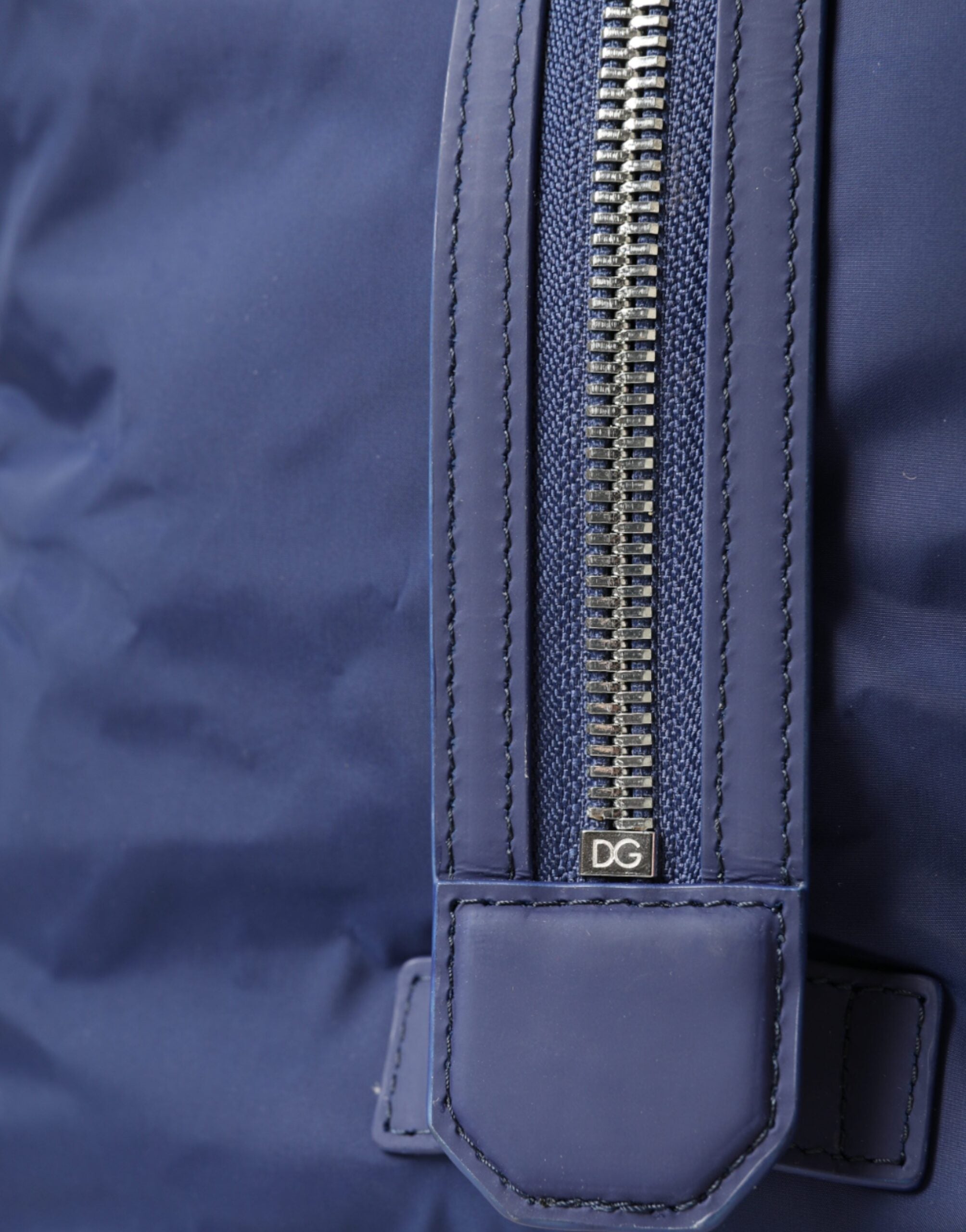 Dolce & Gabbana Blue Nylon Calfskin Hand-Shoulder Duffel Bag-5