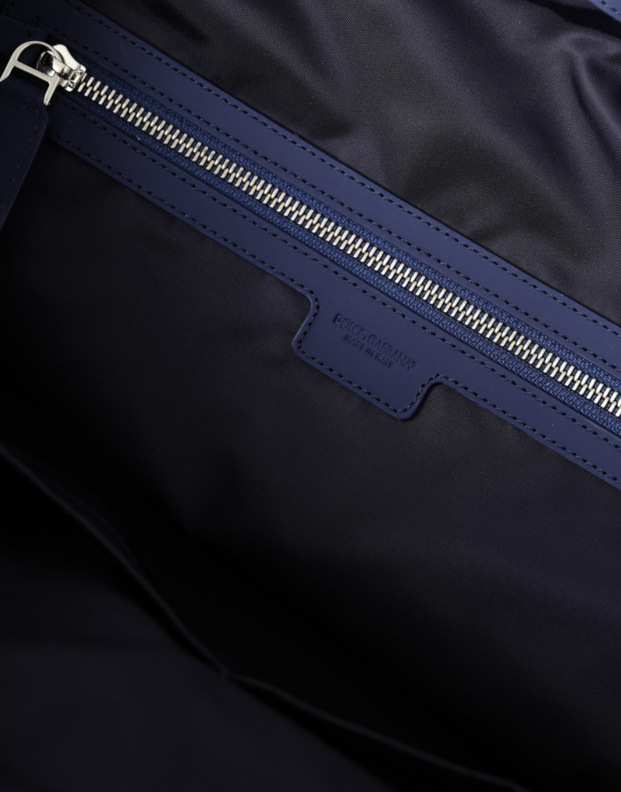 Dolce & Gabbana Blue Nylon Calfskin Hand-Shoulder Duffel Bag-7